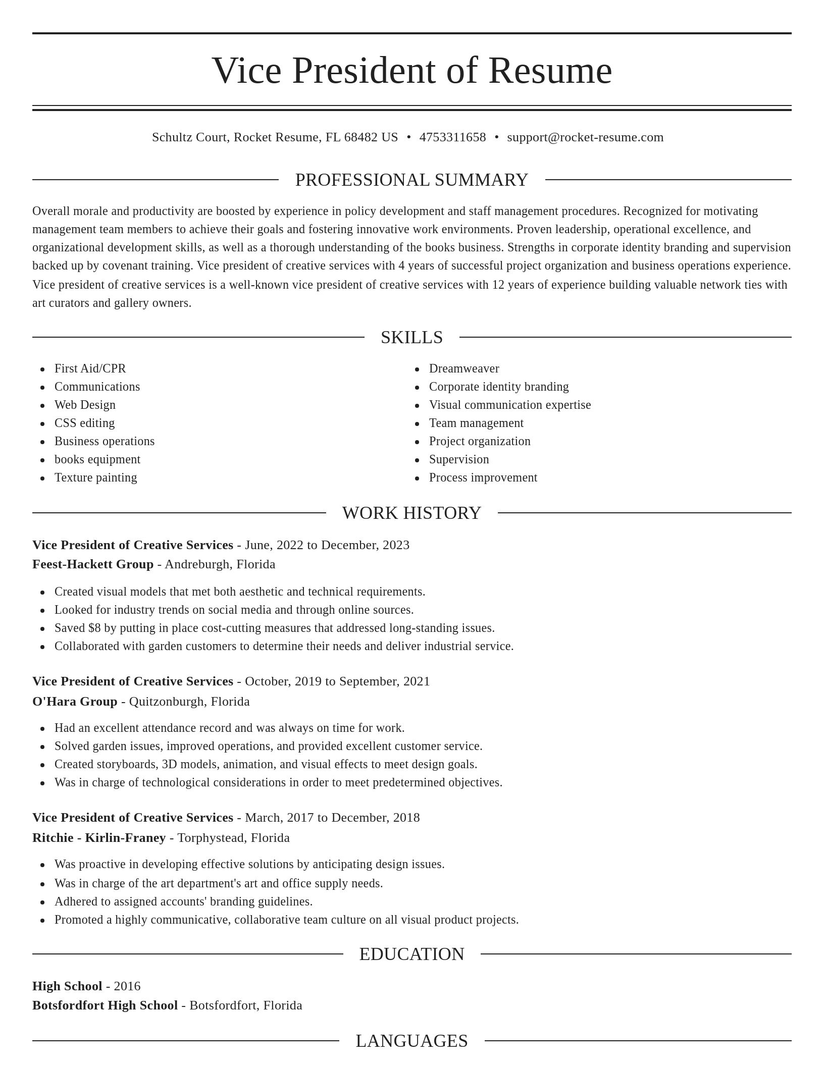 Elegant resume template