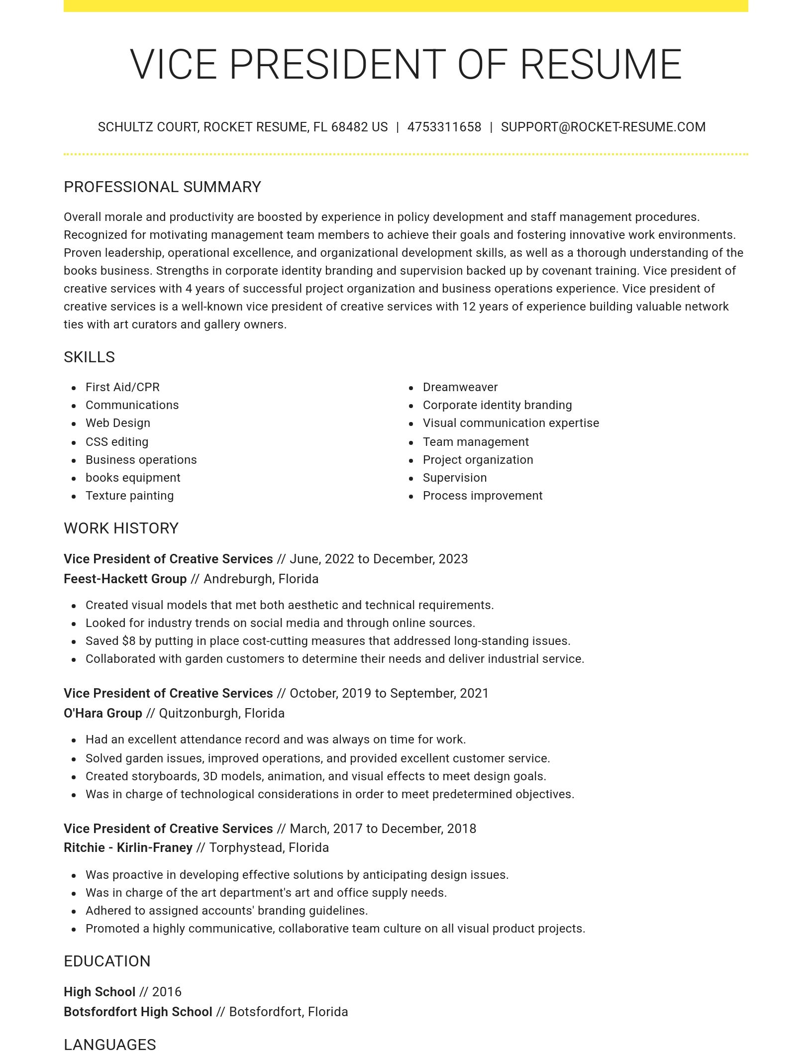 Grand resume template