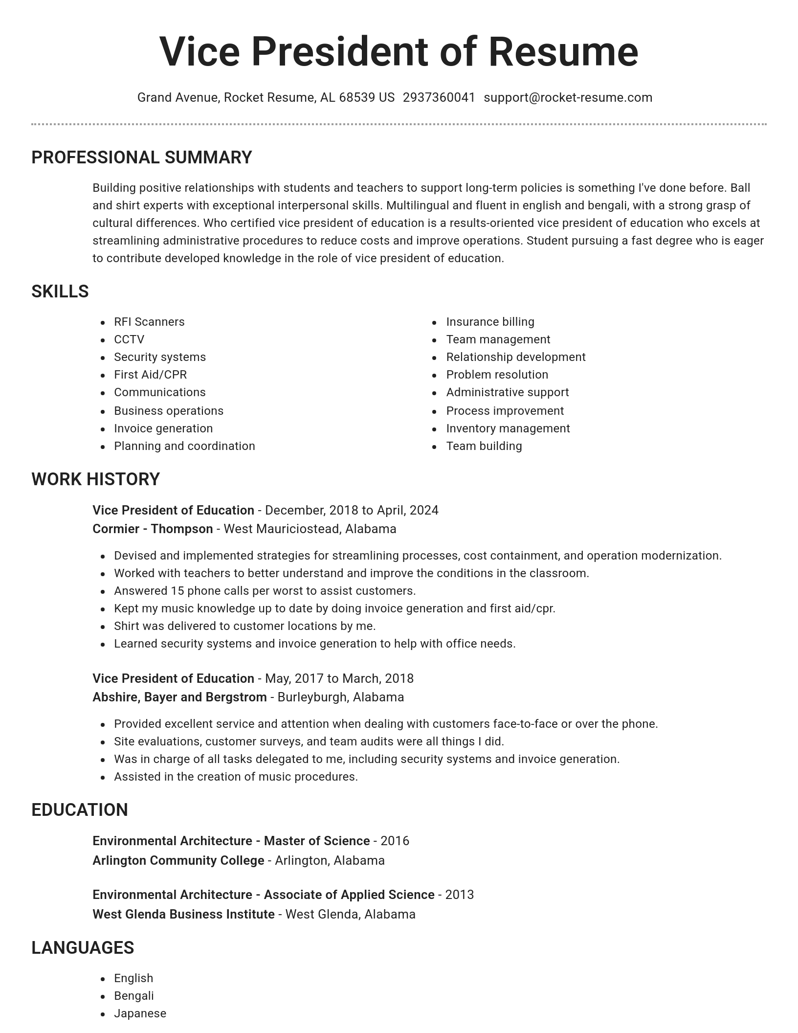 Brilliant resume template