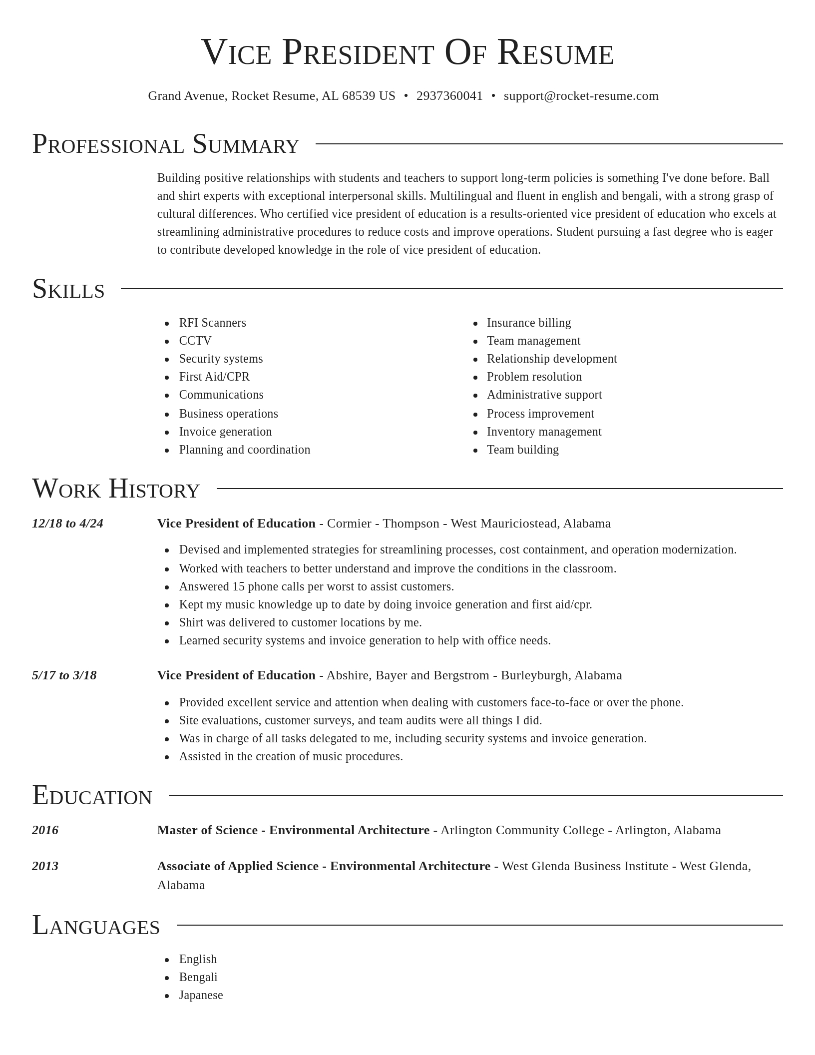 Director resume template