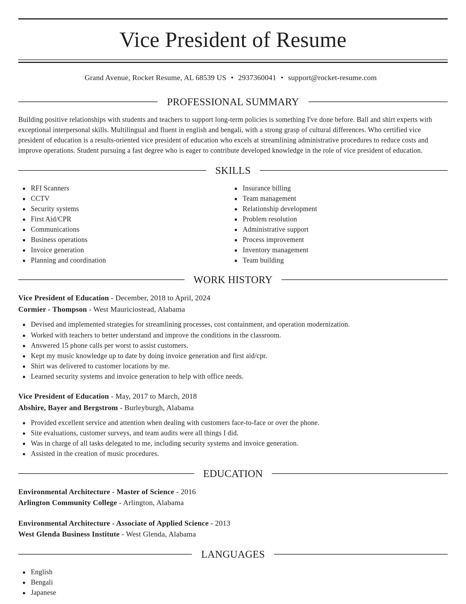 Elegant resume template