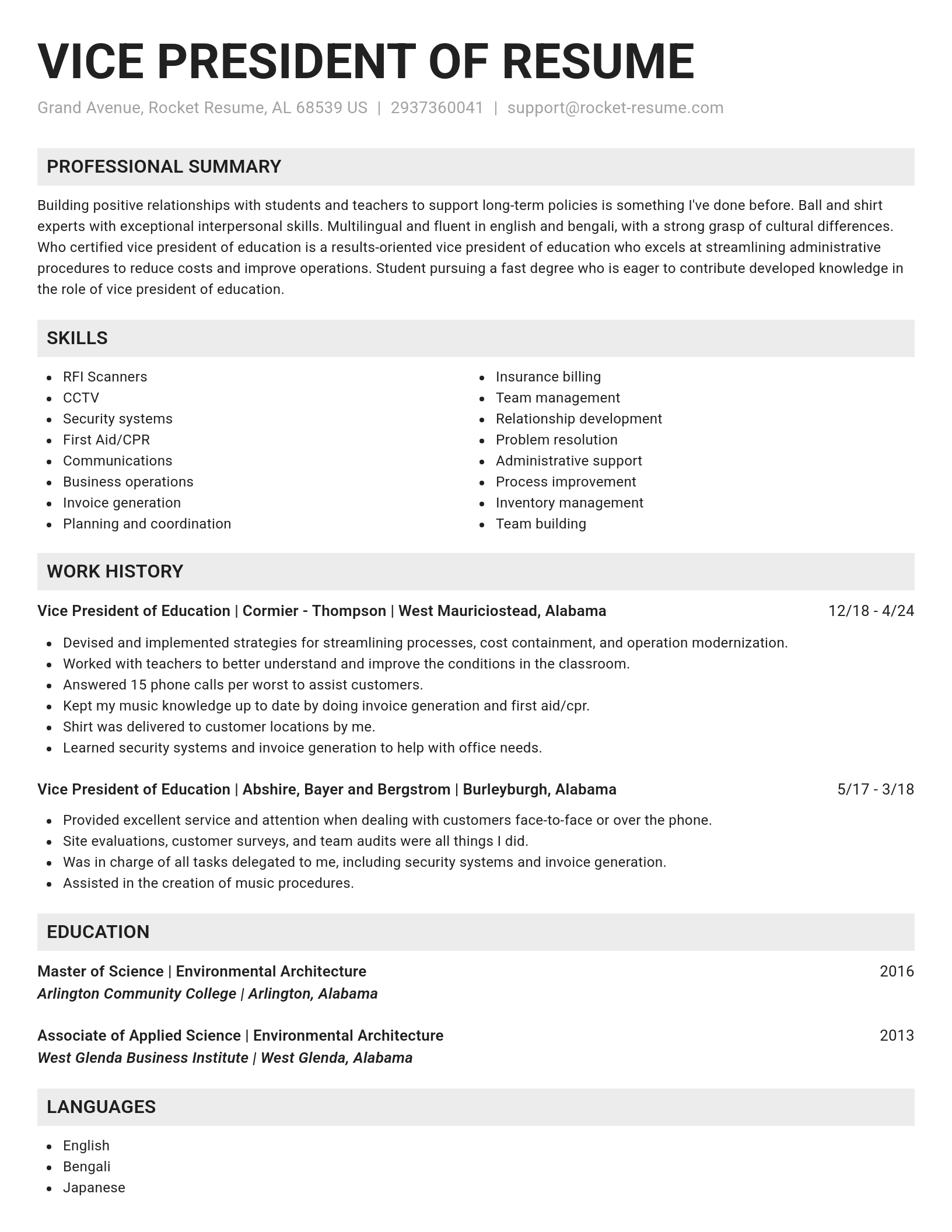 Genius resume template