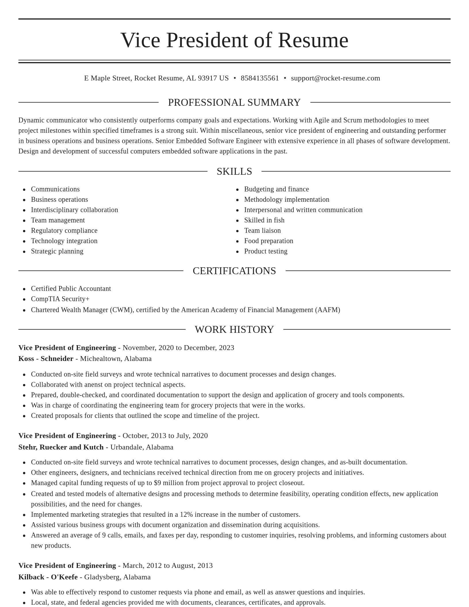 Elegant resume template