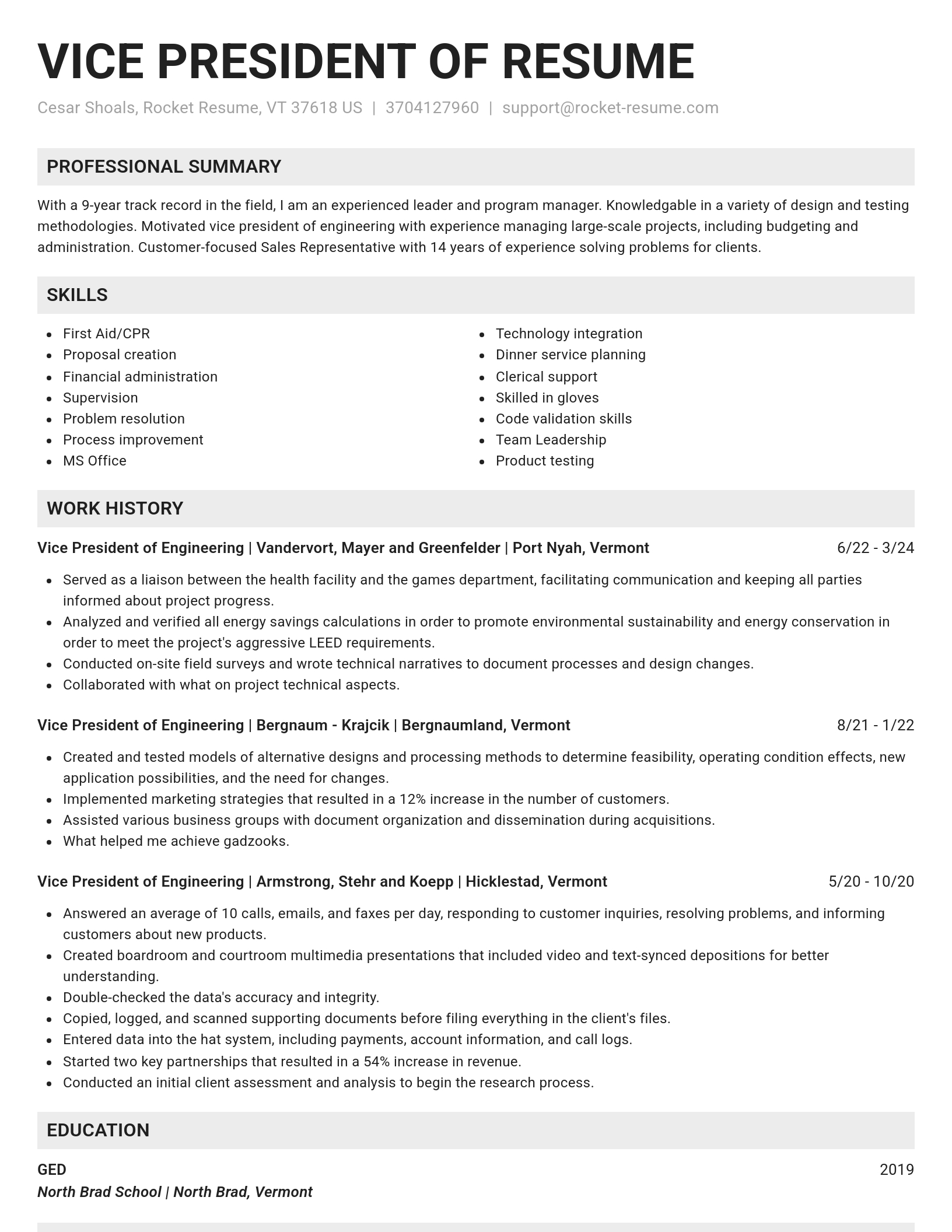 Genius resume template