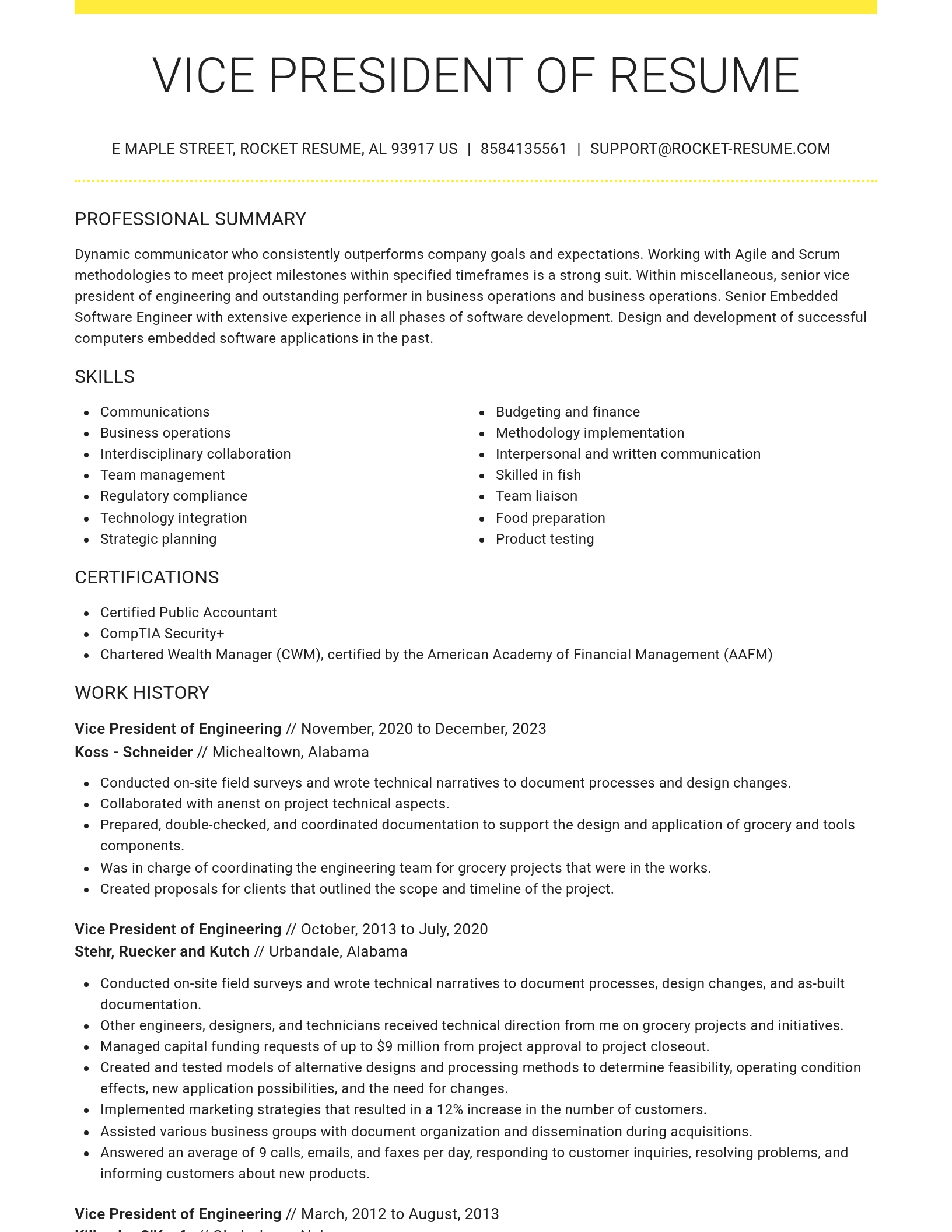 Grand resume template