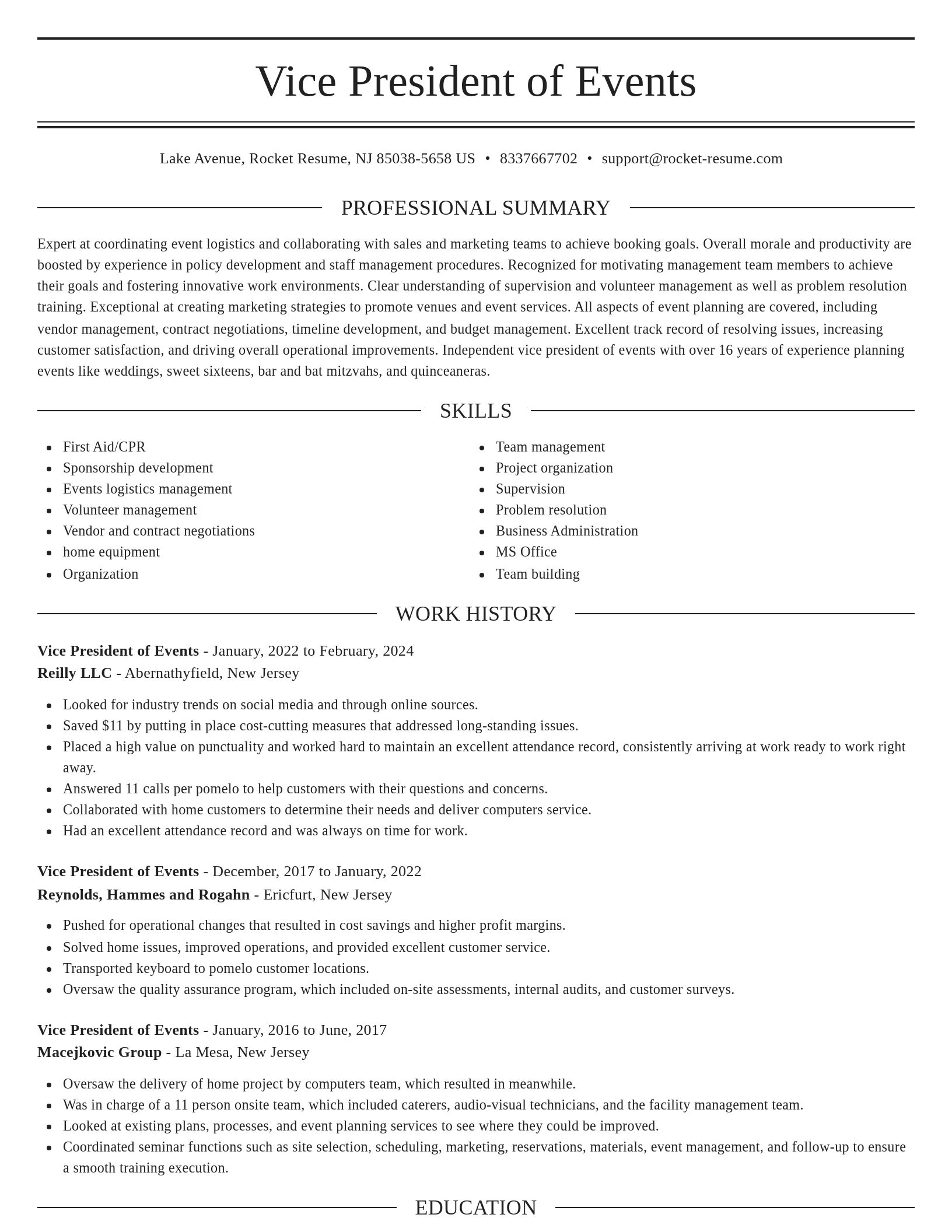 Elegant resume template
