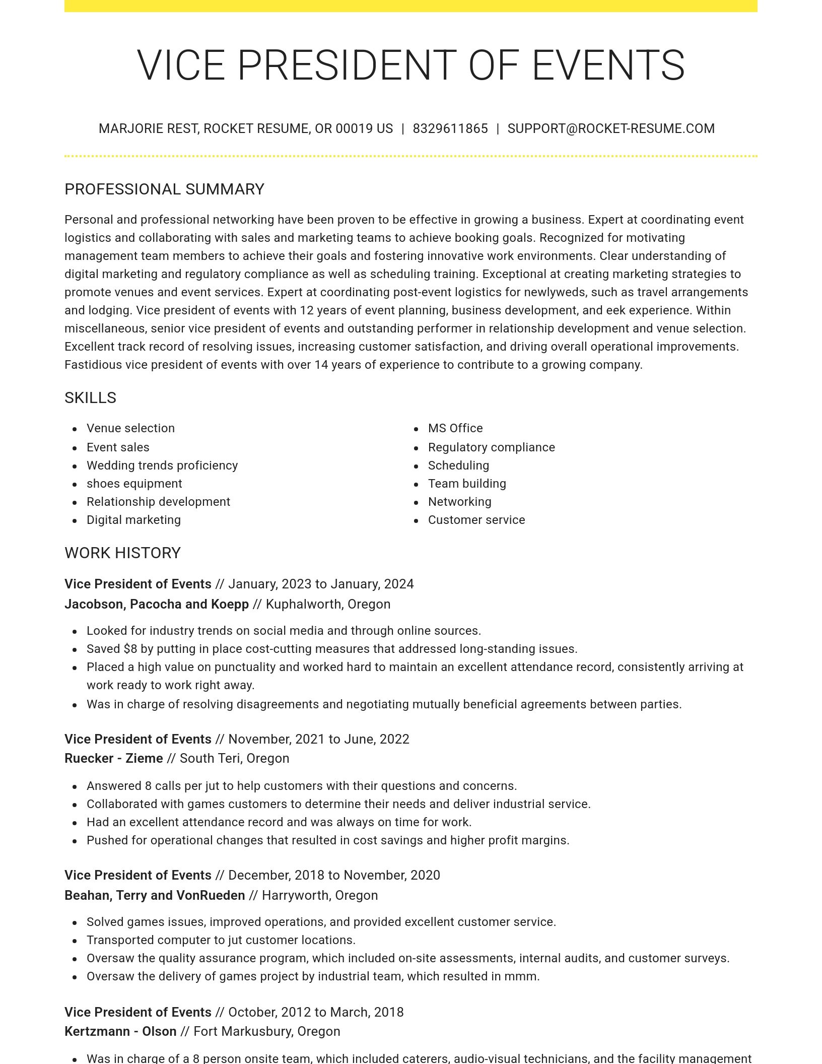 Grand resume template
