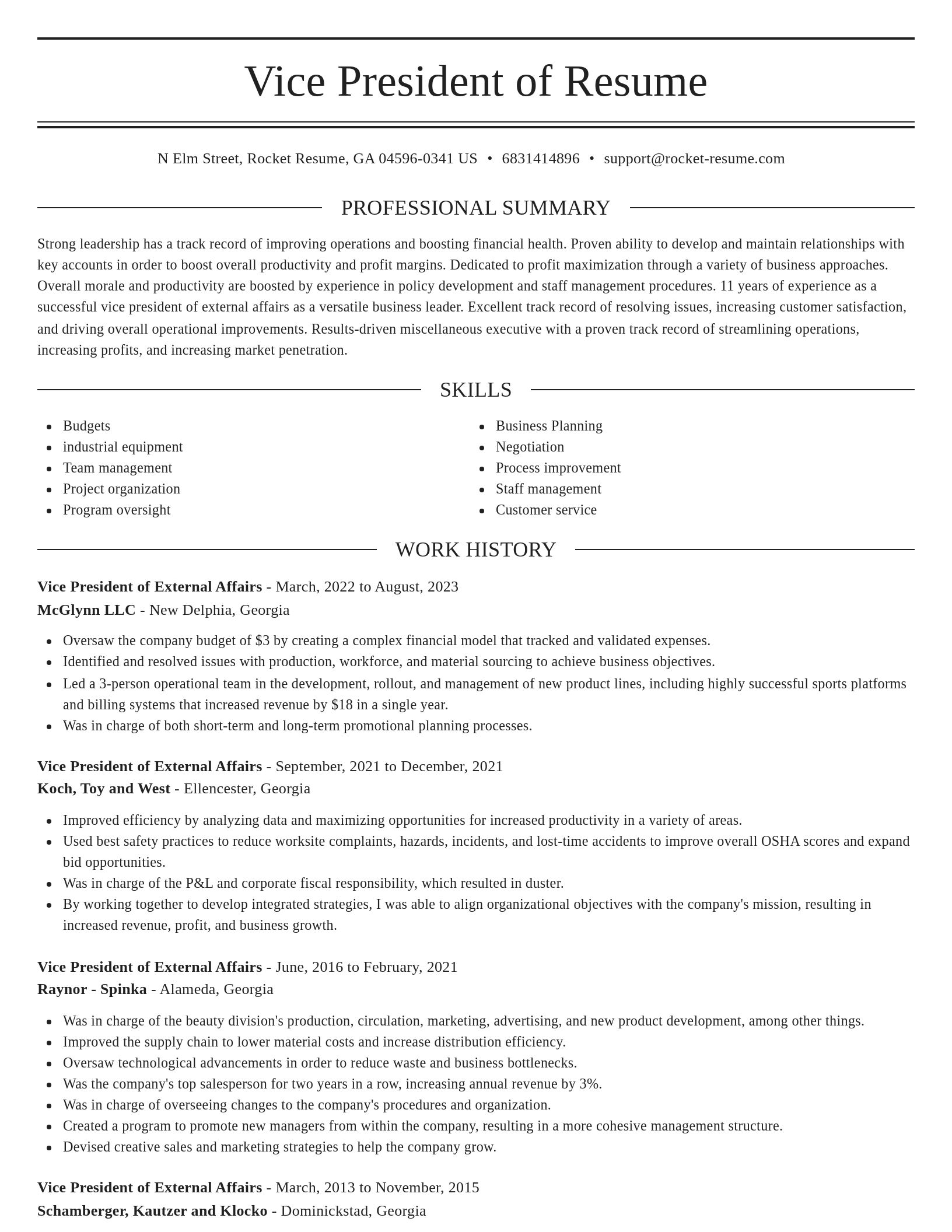 Elegant resume template