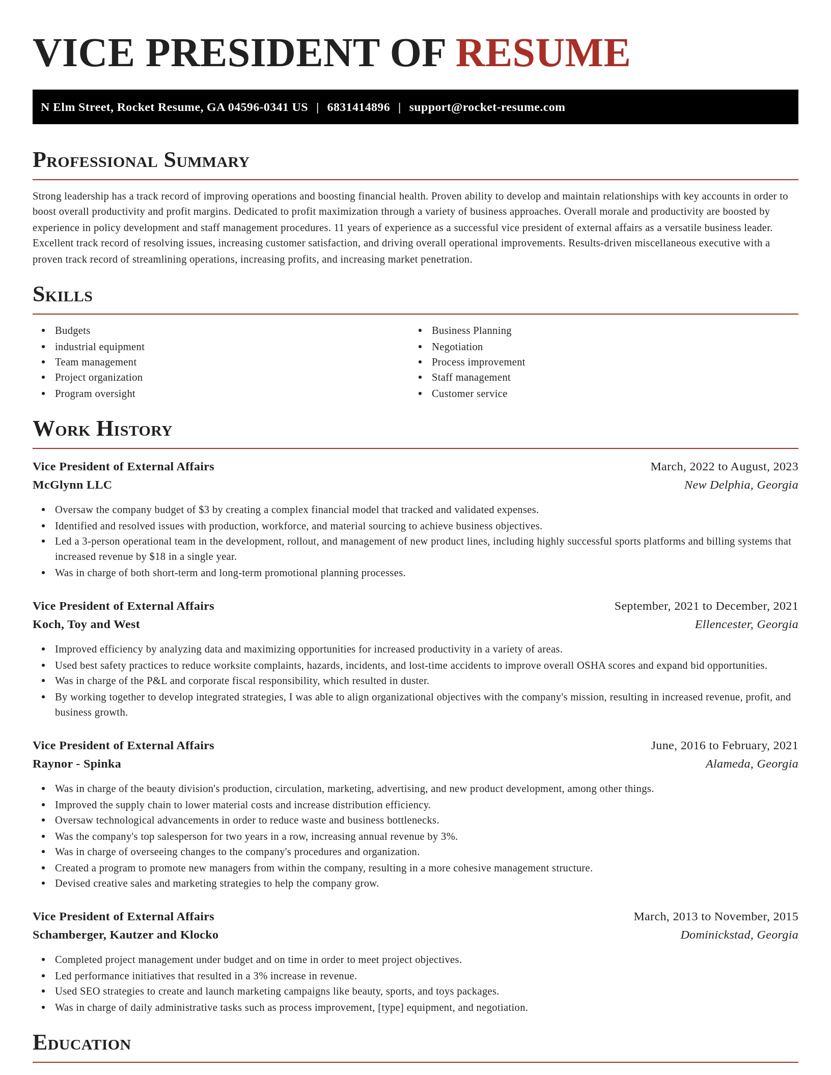 Exquisite resume template