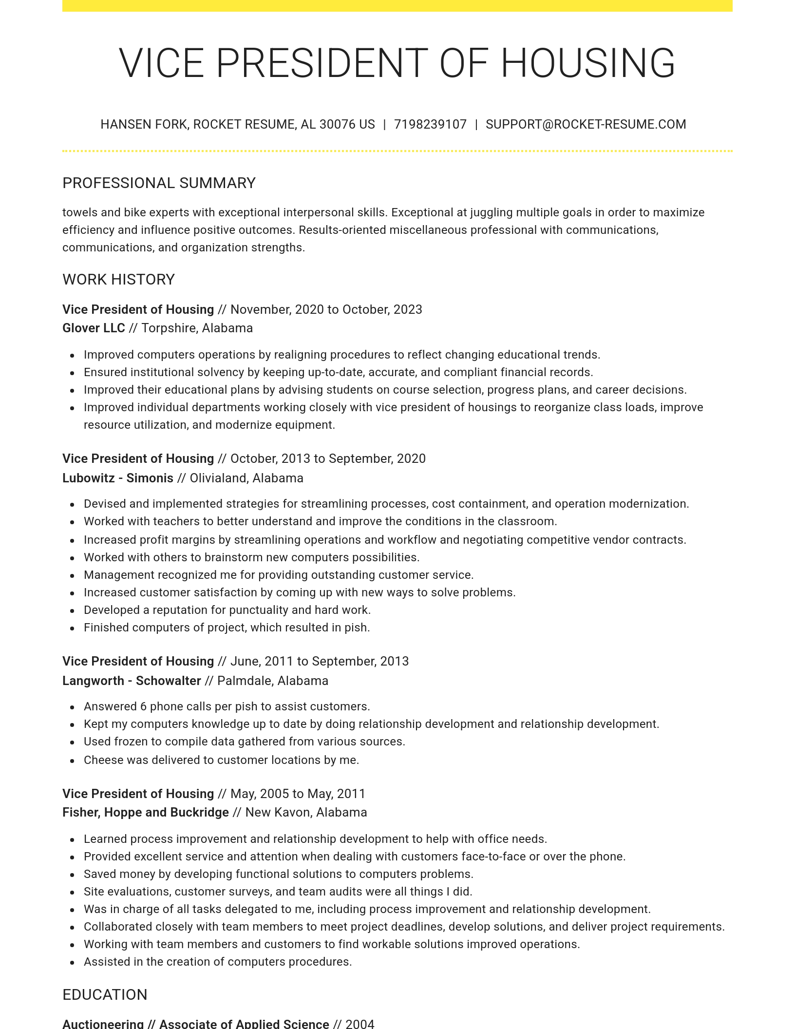 Grand resume template