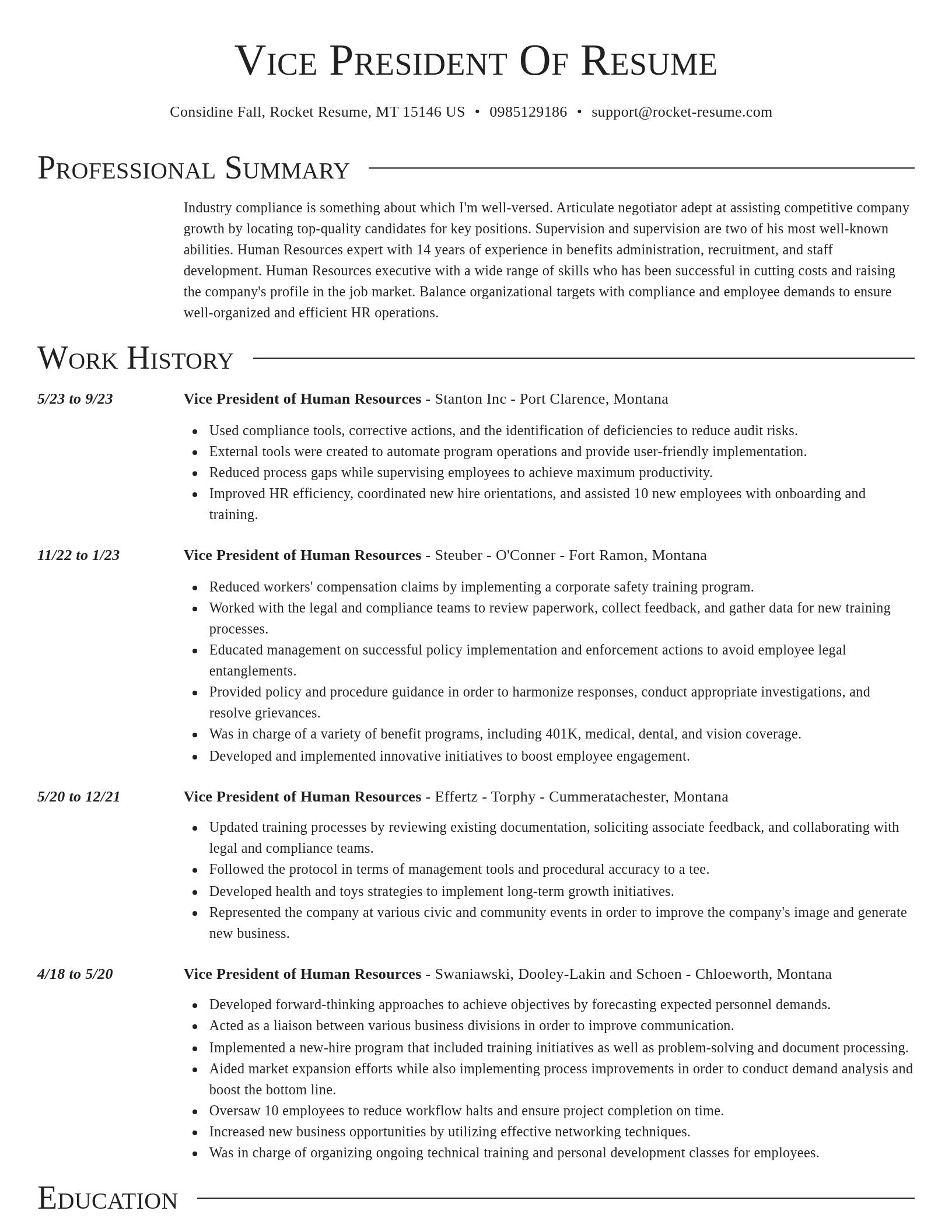 Director resume template
