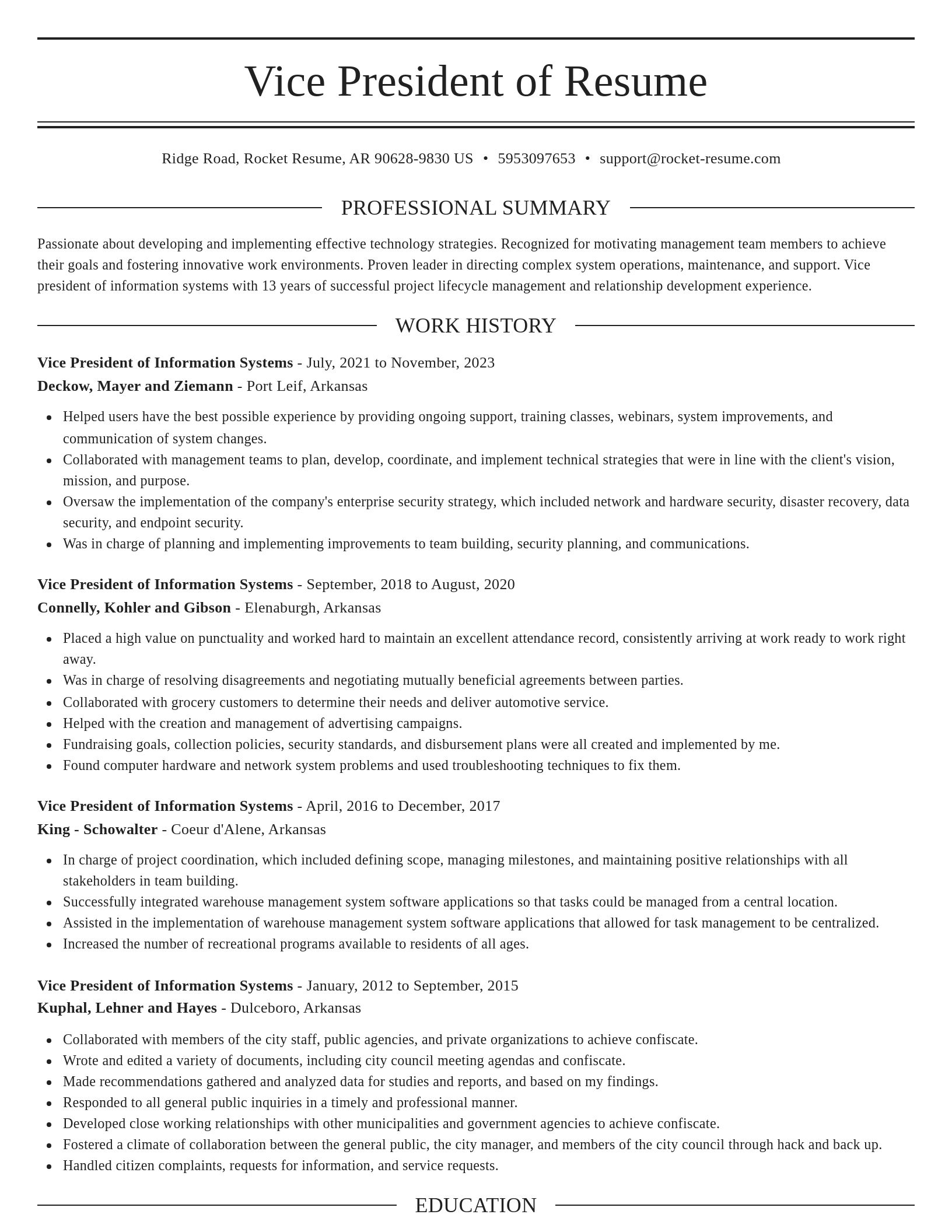 Elegant resume template
