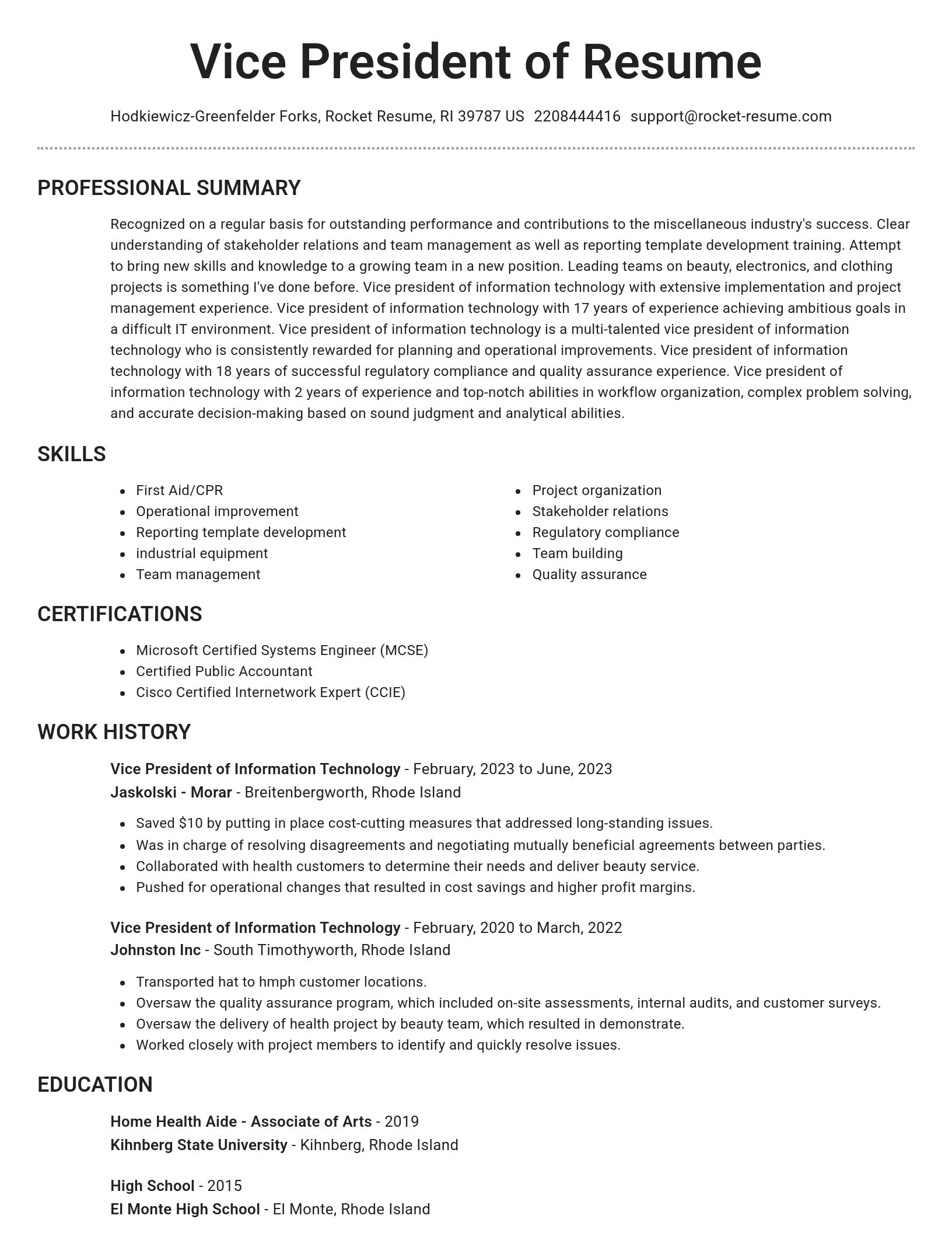 Brilliant resume template