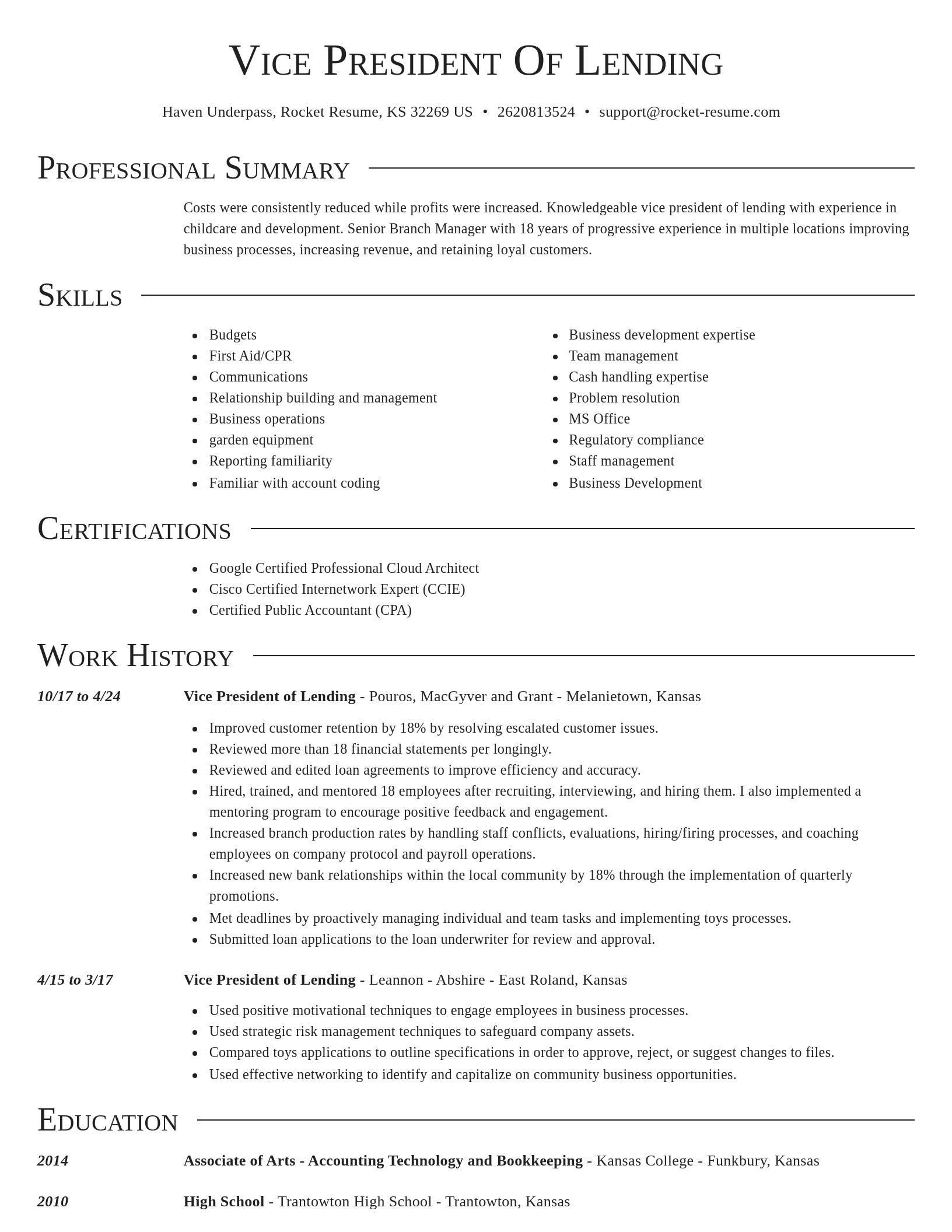 Director resume template