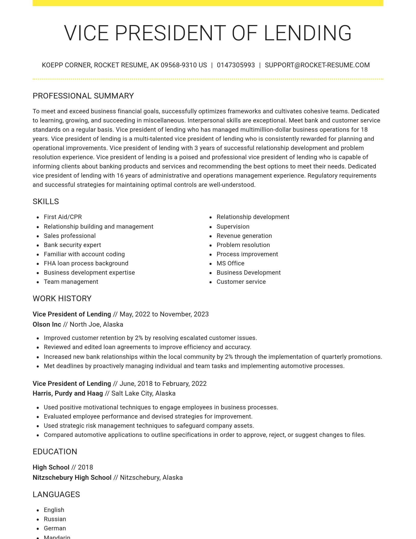 Grand resume template