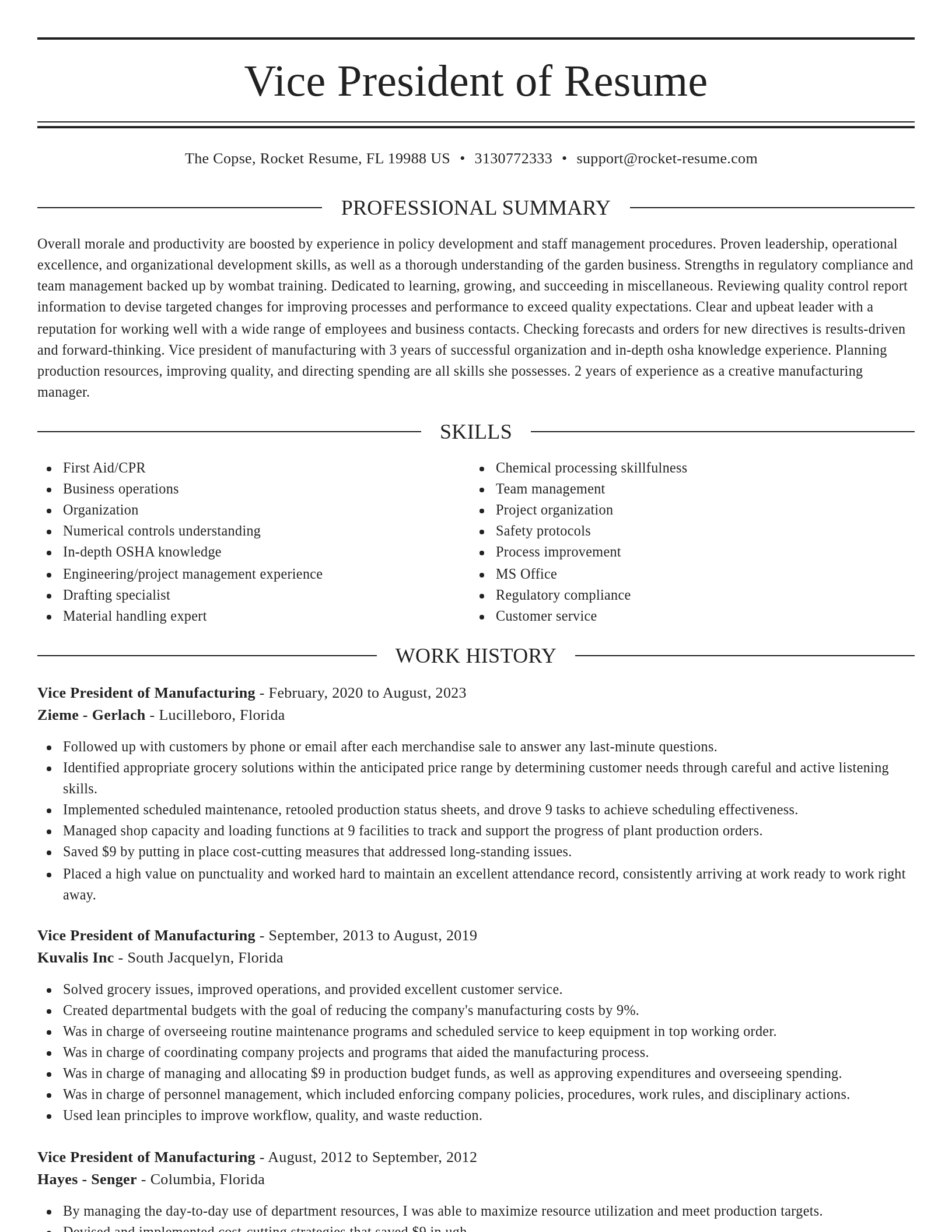 Elegant resume template