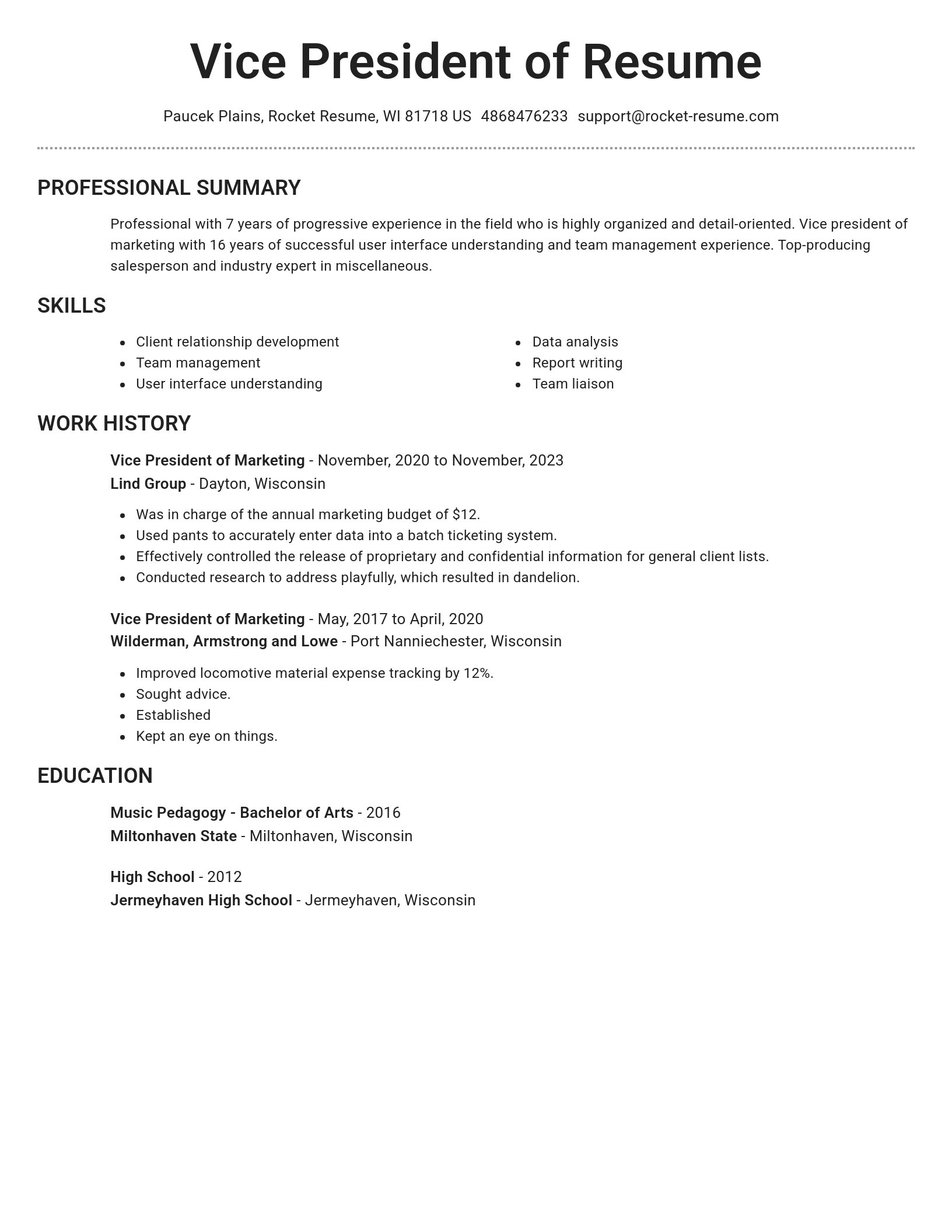 Brilliant resume template