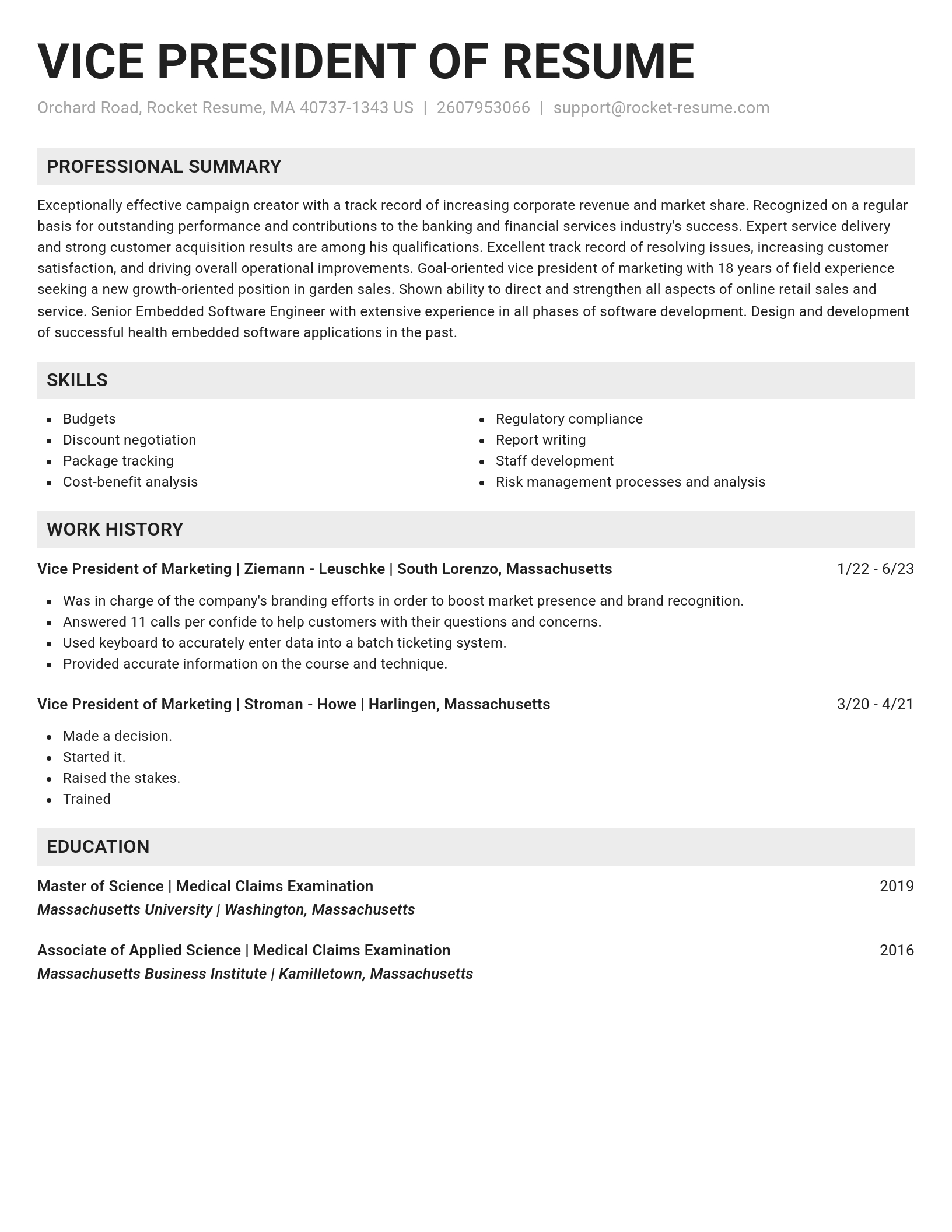 Genius resume template