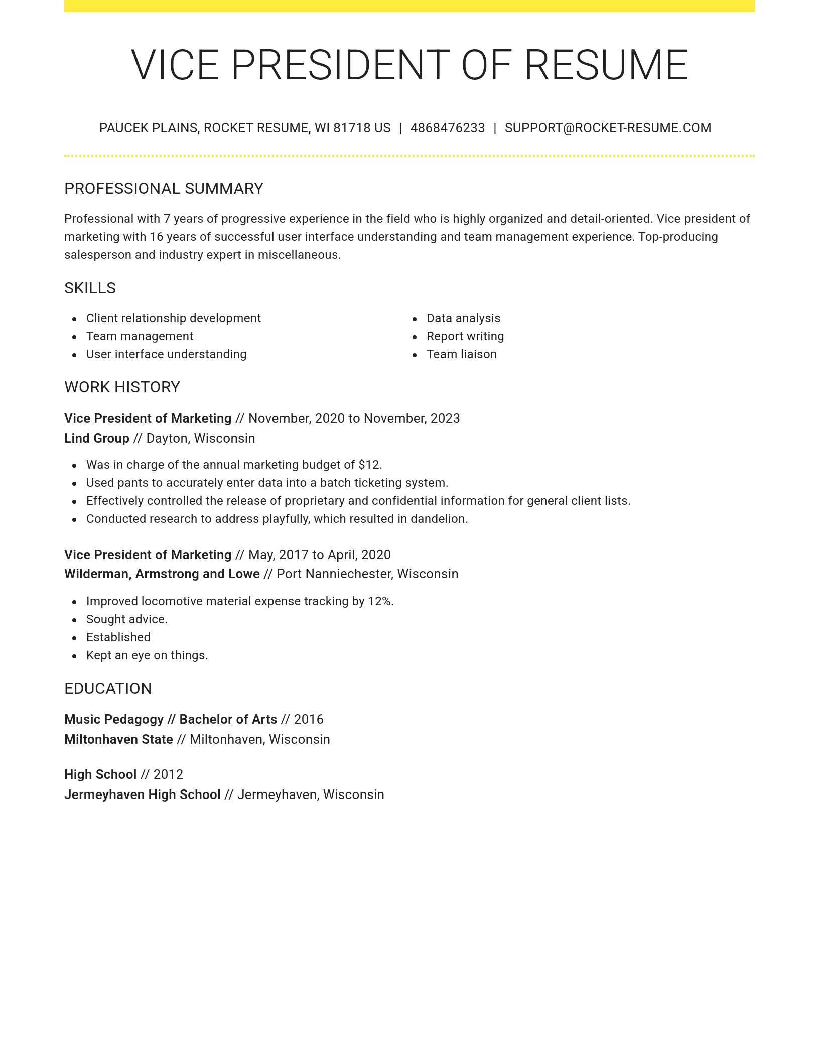 Grand resume template