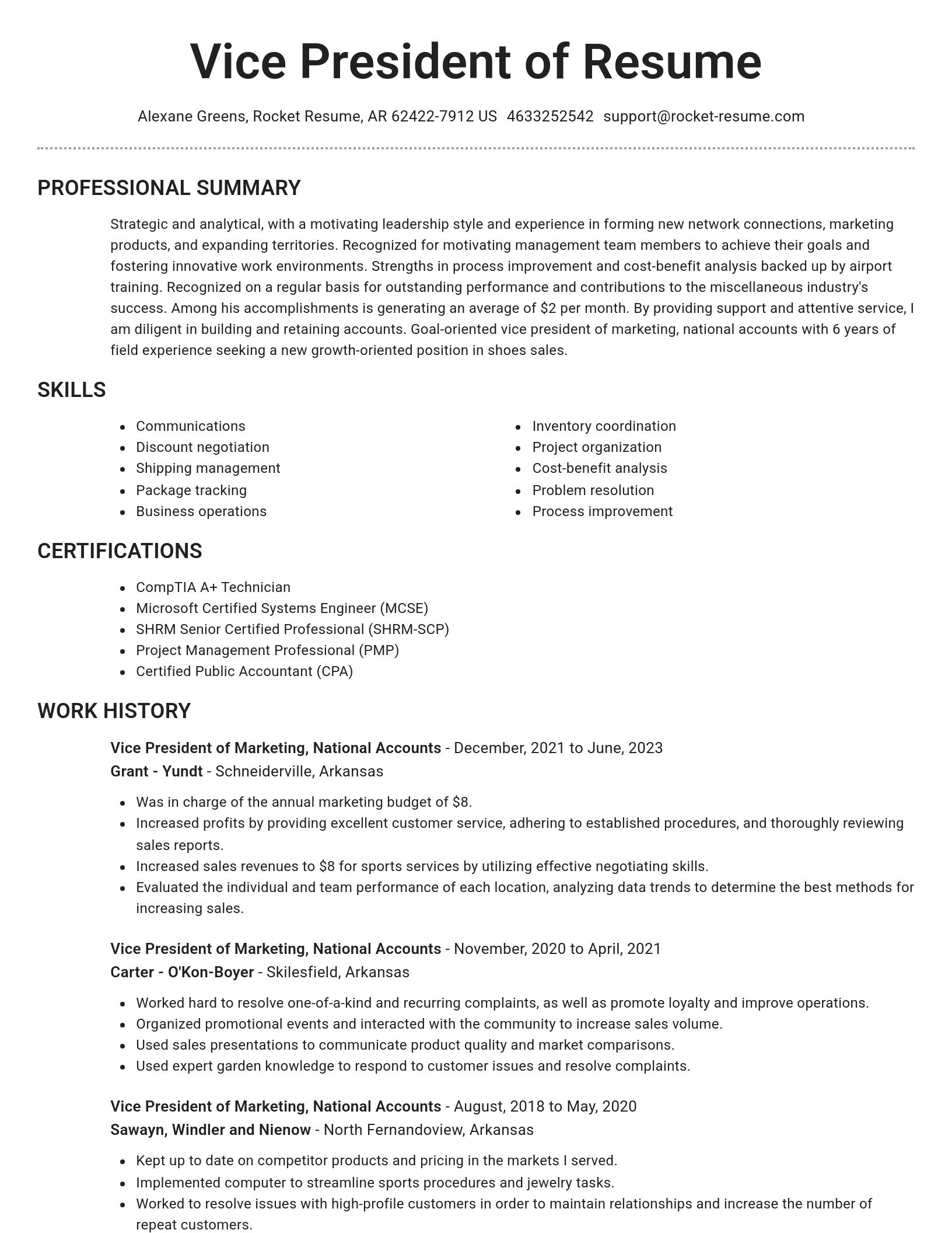 Brilliant resume template