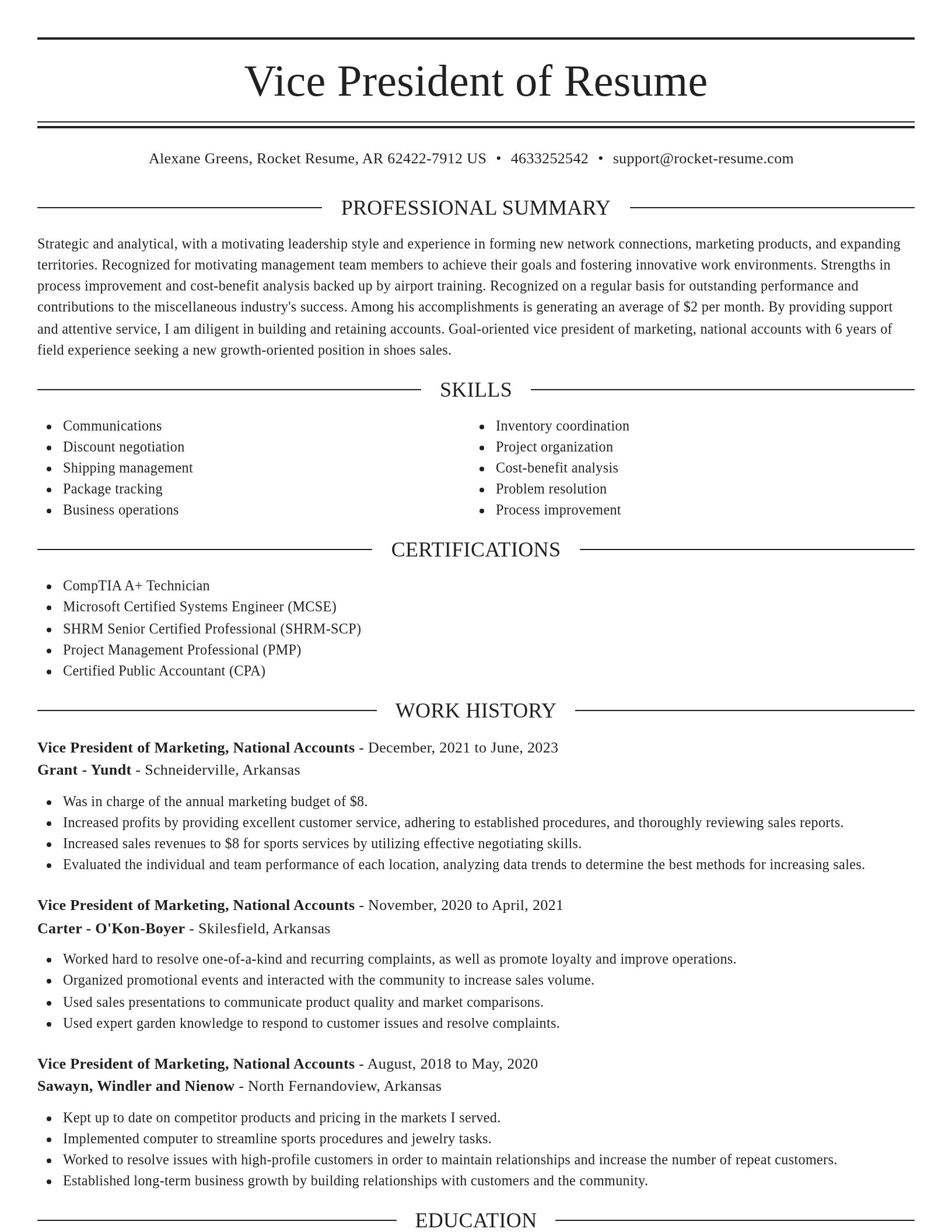 Elegant resume template