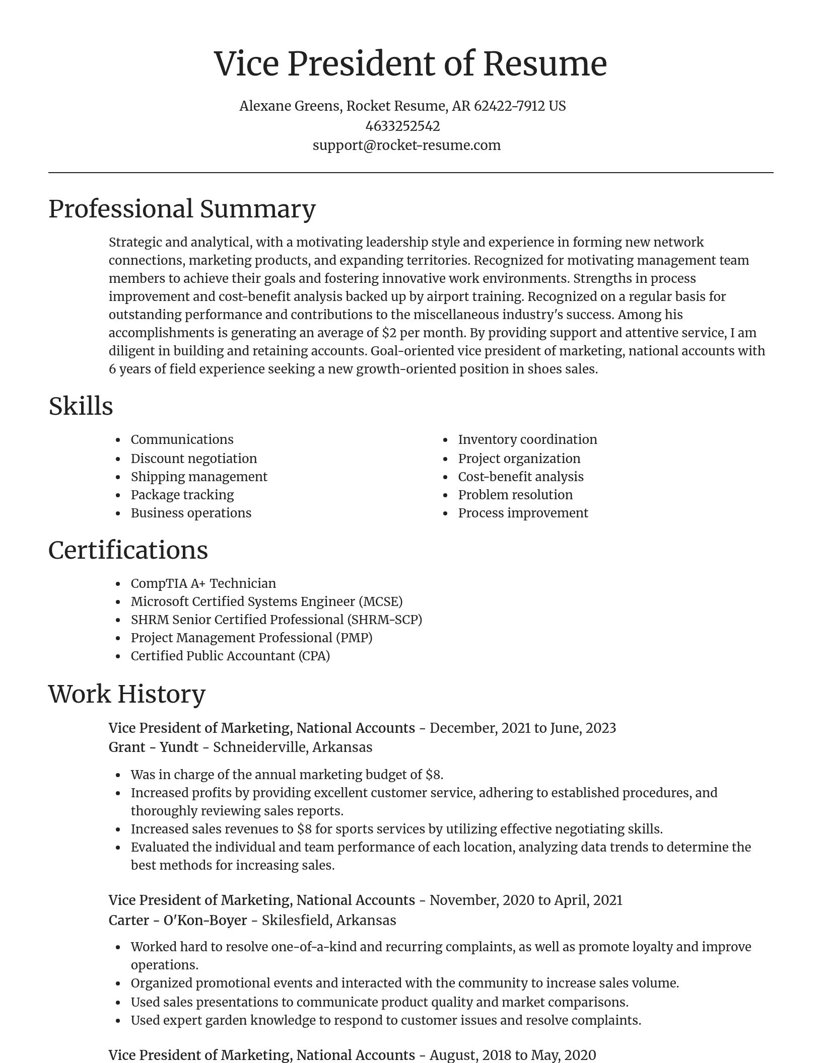 Focal Point resume template