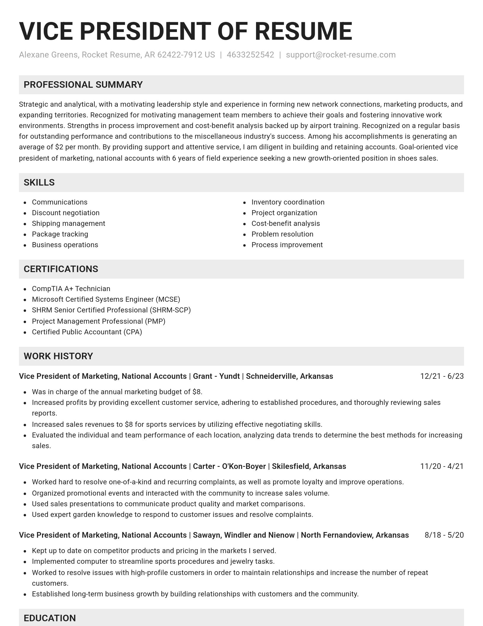 Genius resume template