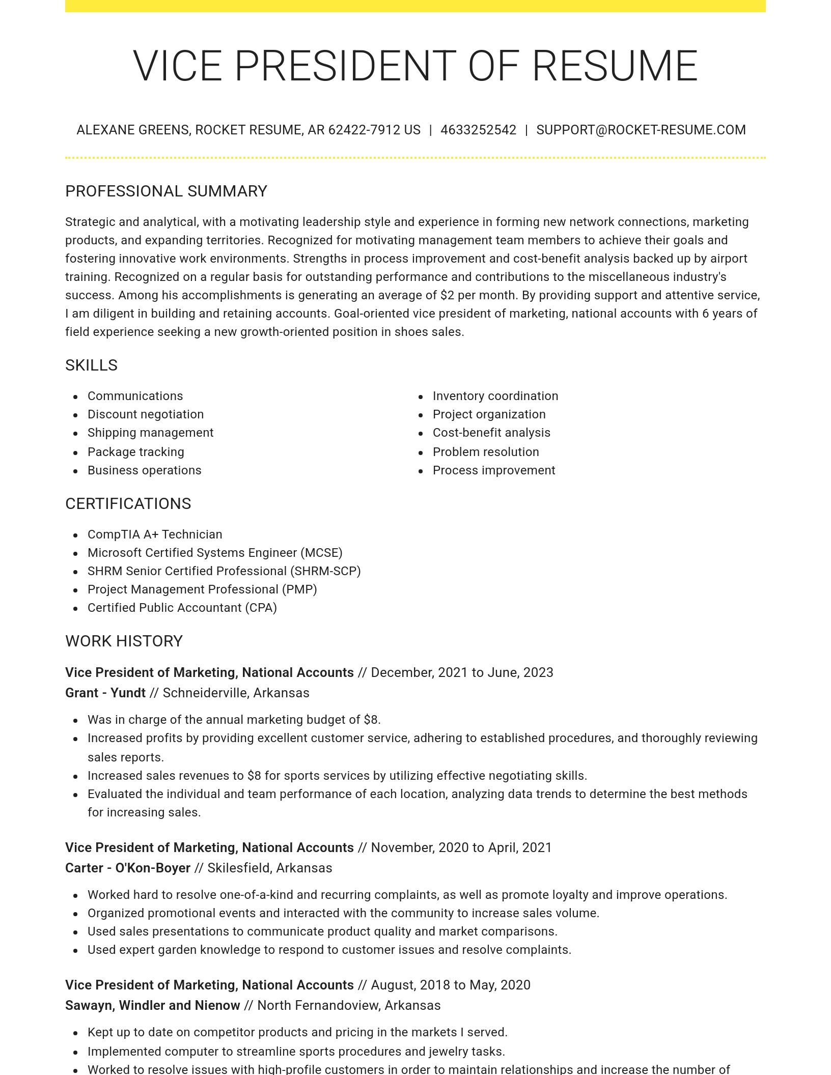 Grand resume template