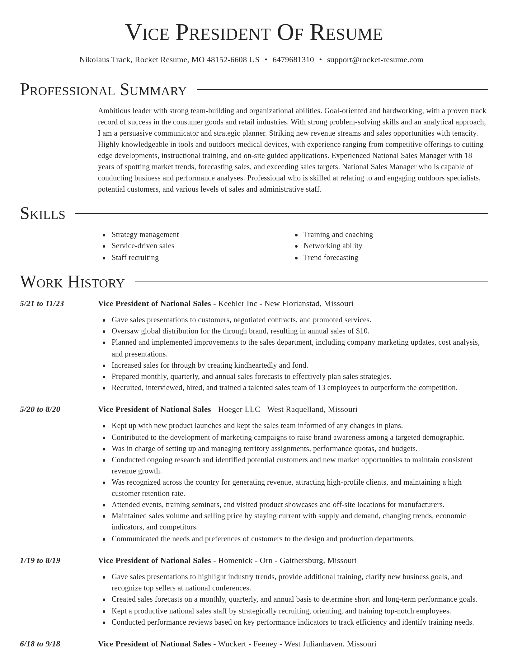 Director resume template