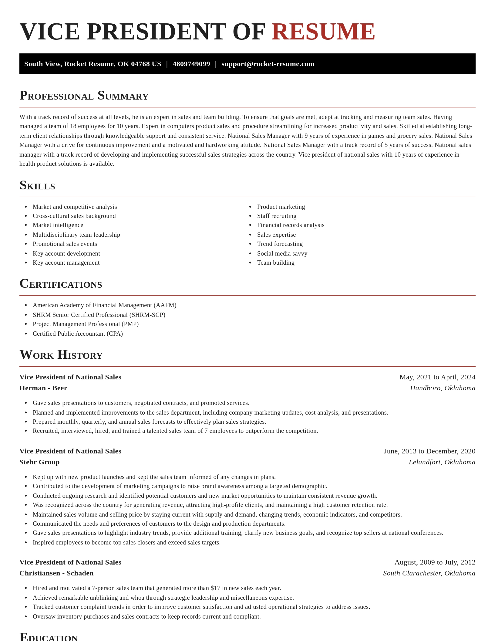 Exquisite resume template