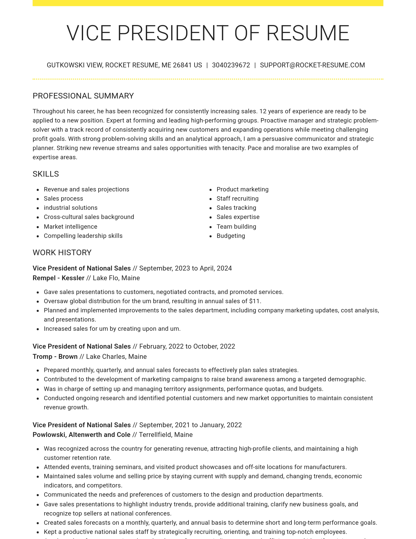 Grand resume template