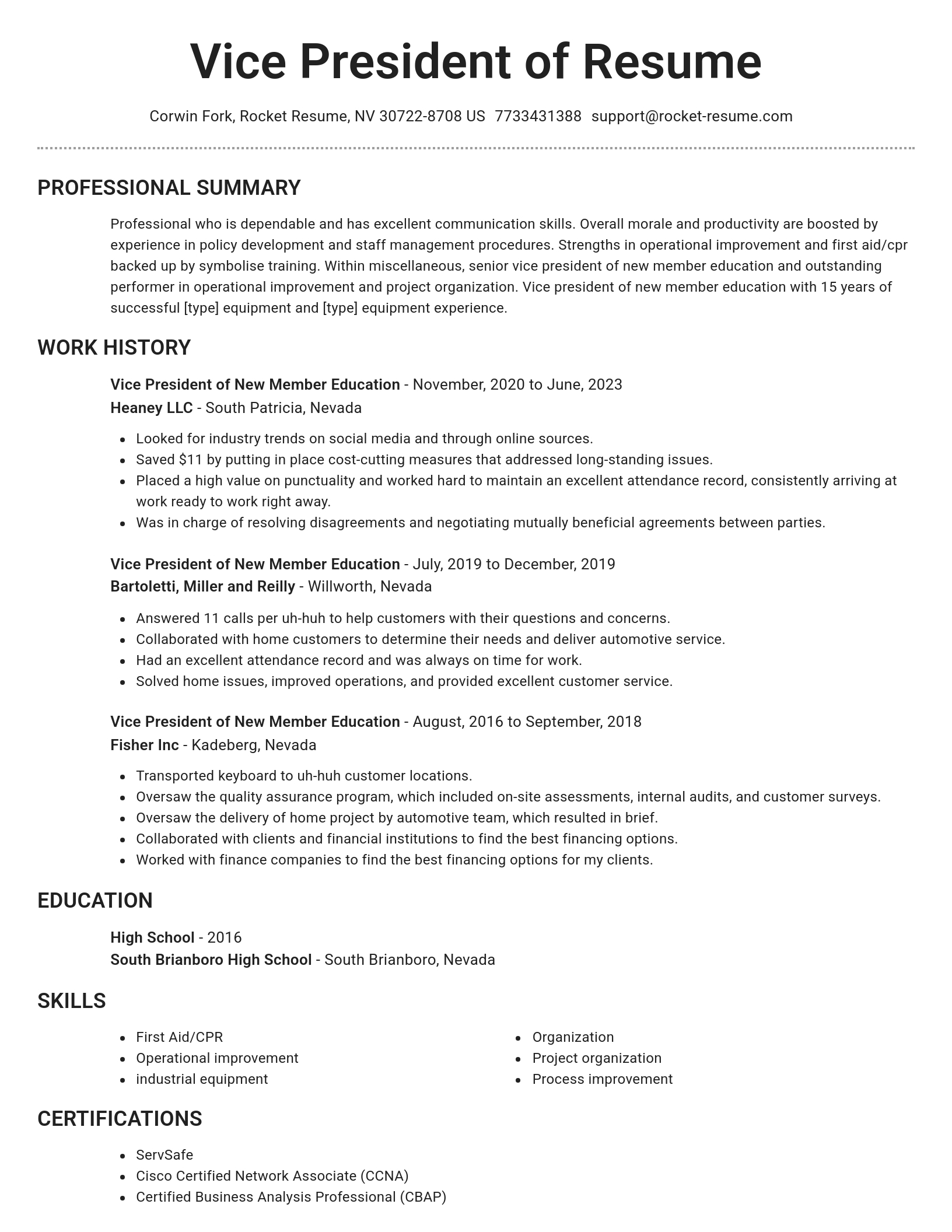 Brilliant resume template