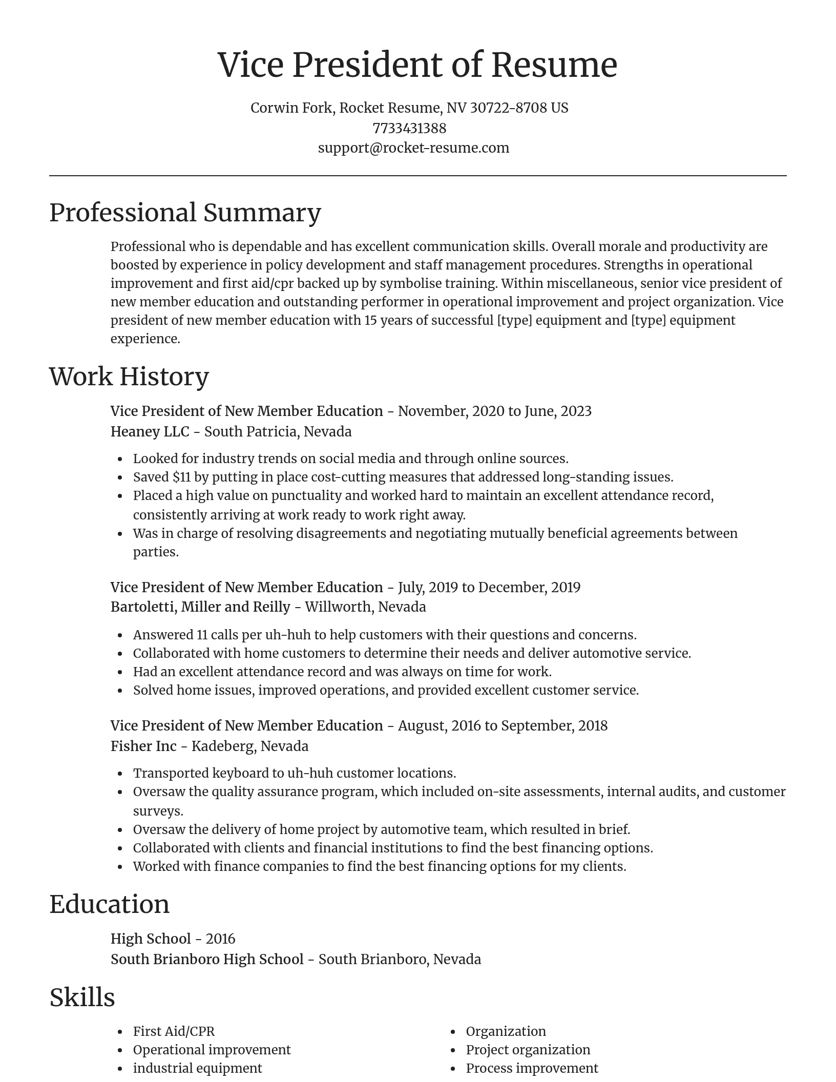 Focal Point resume template