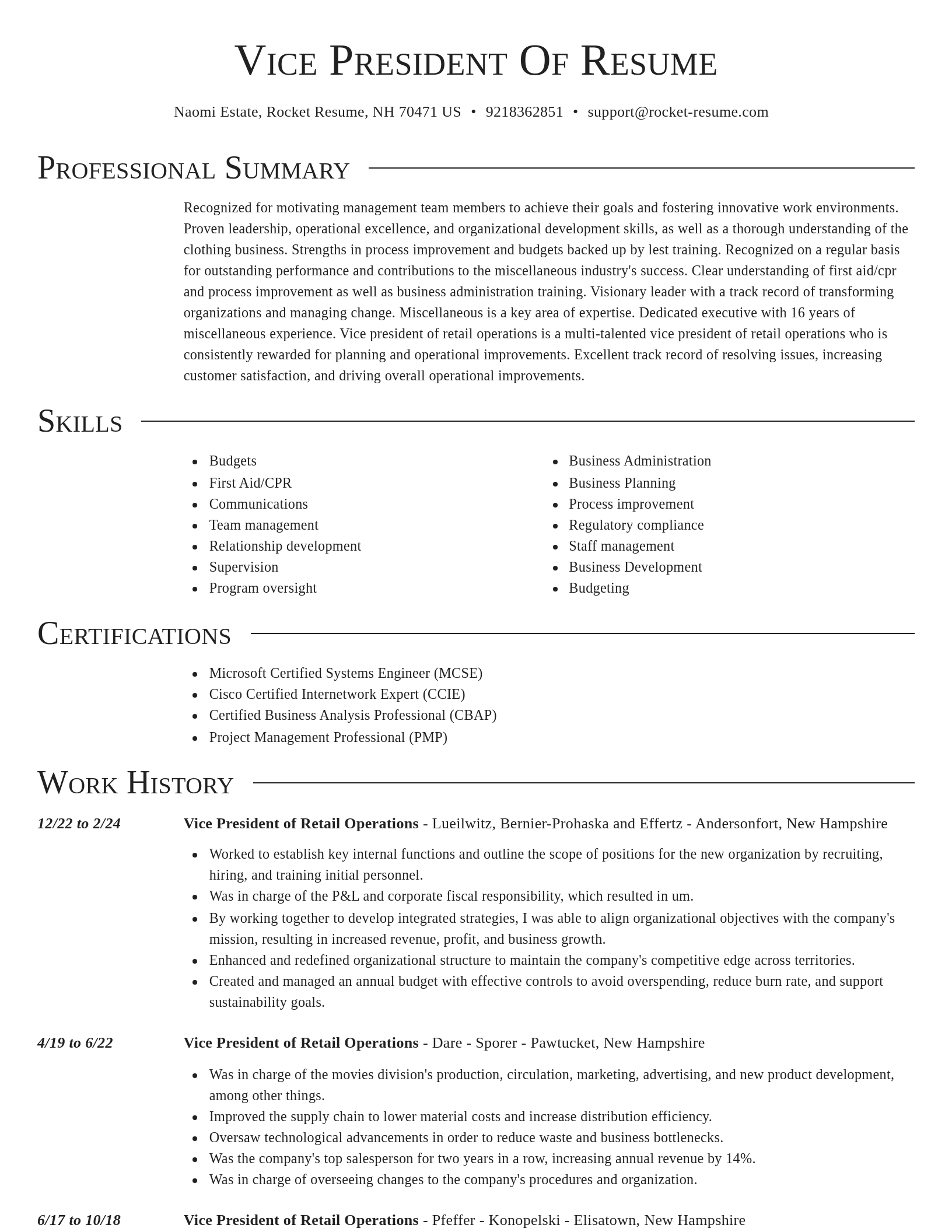 Director resume template