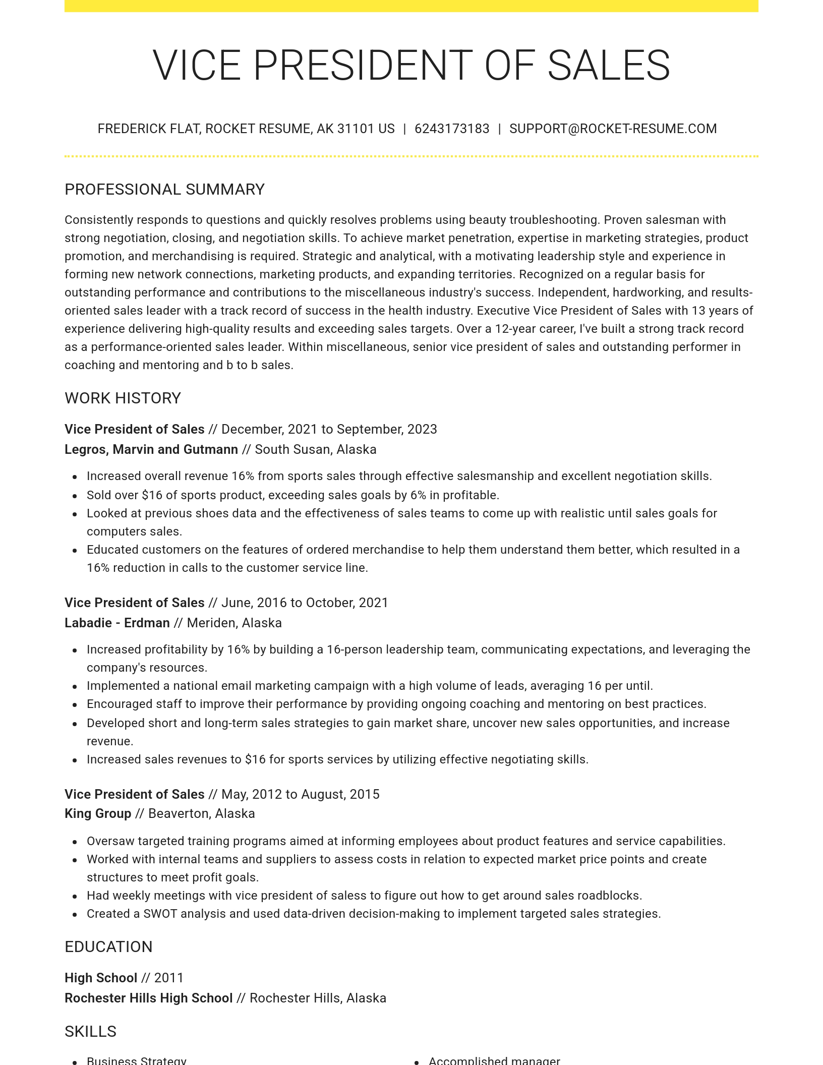 Grand resume template