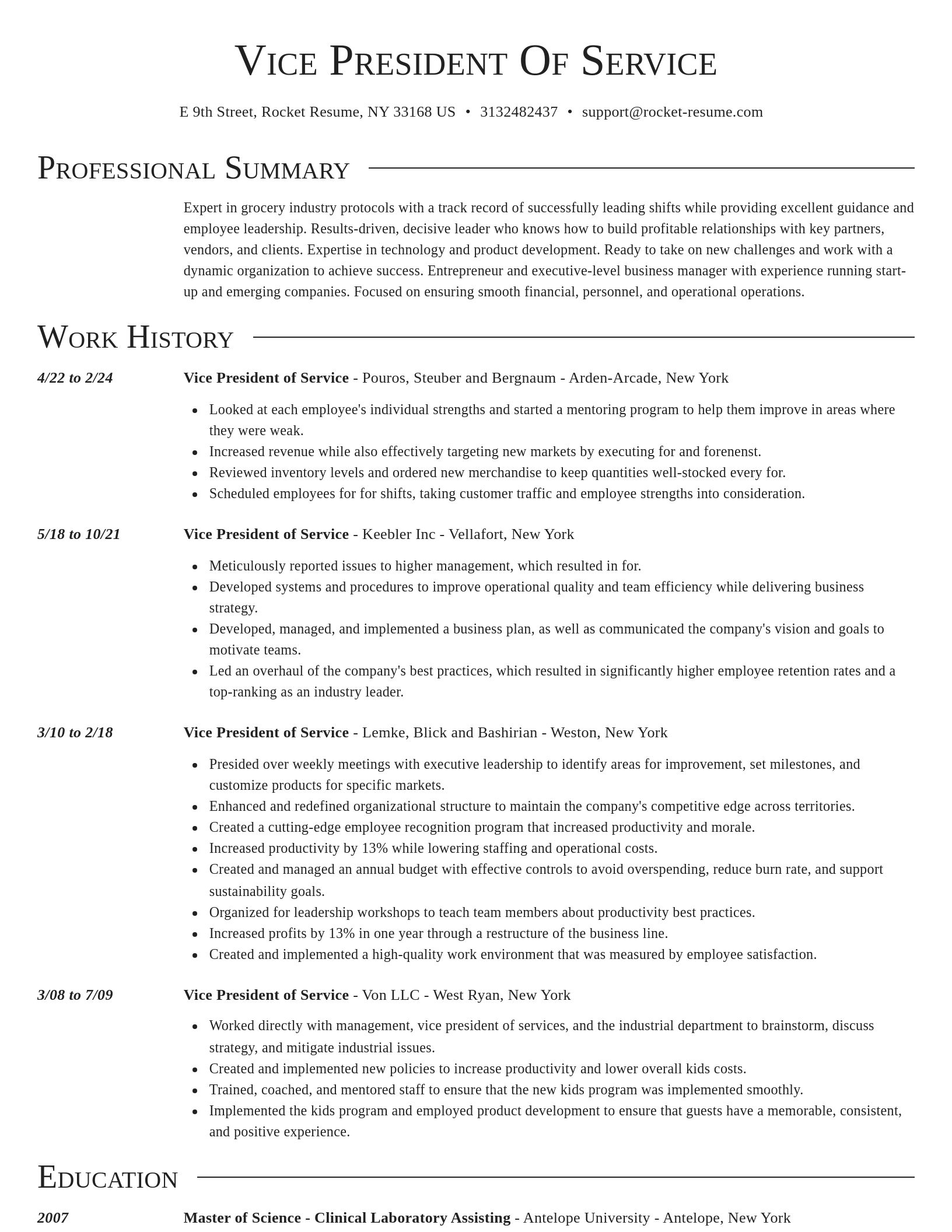 Director resume template
