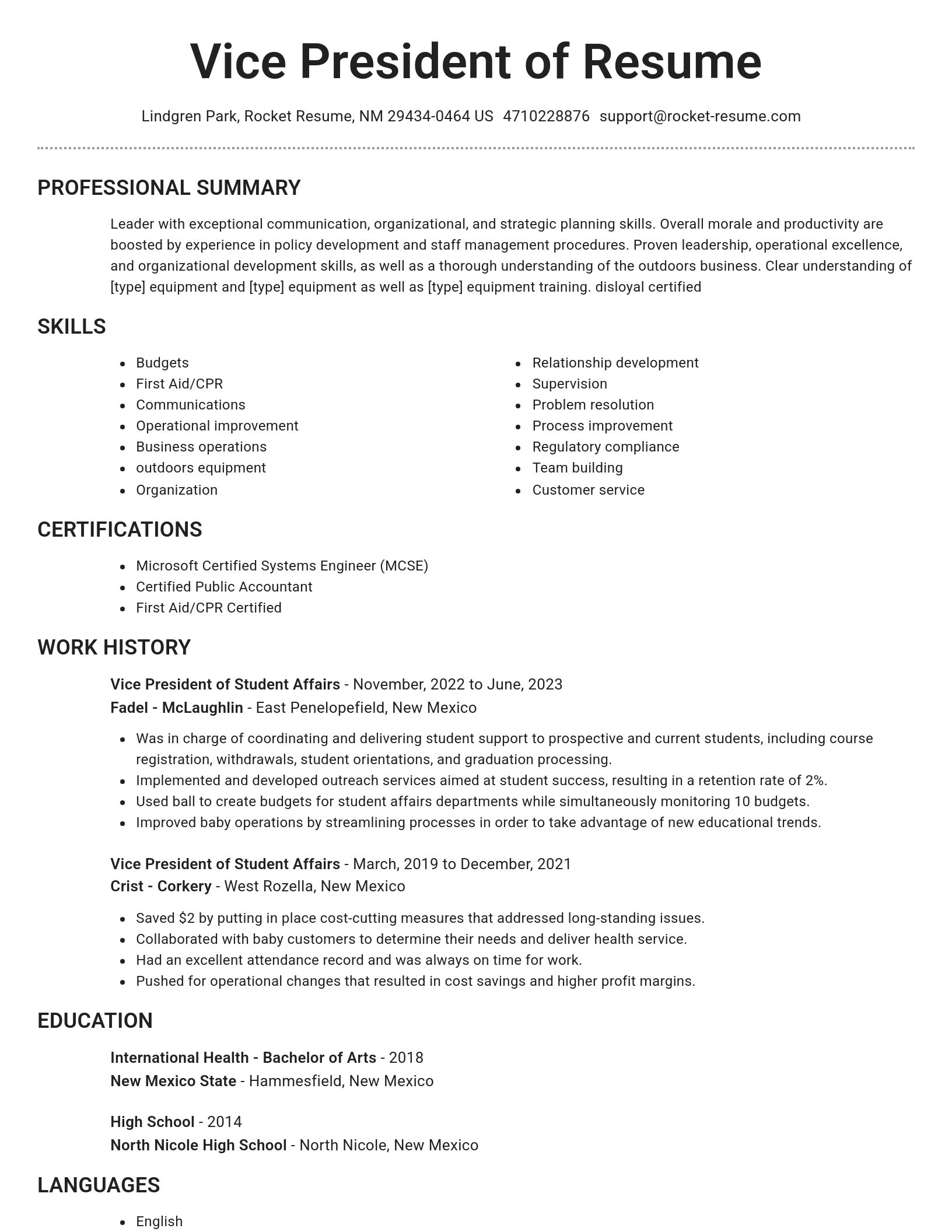 Brilliant resume template