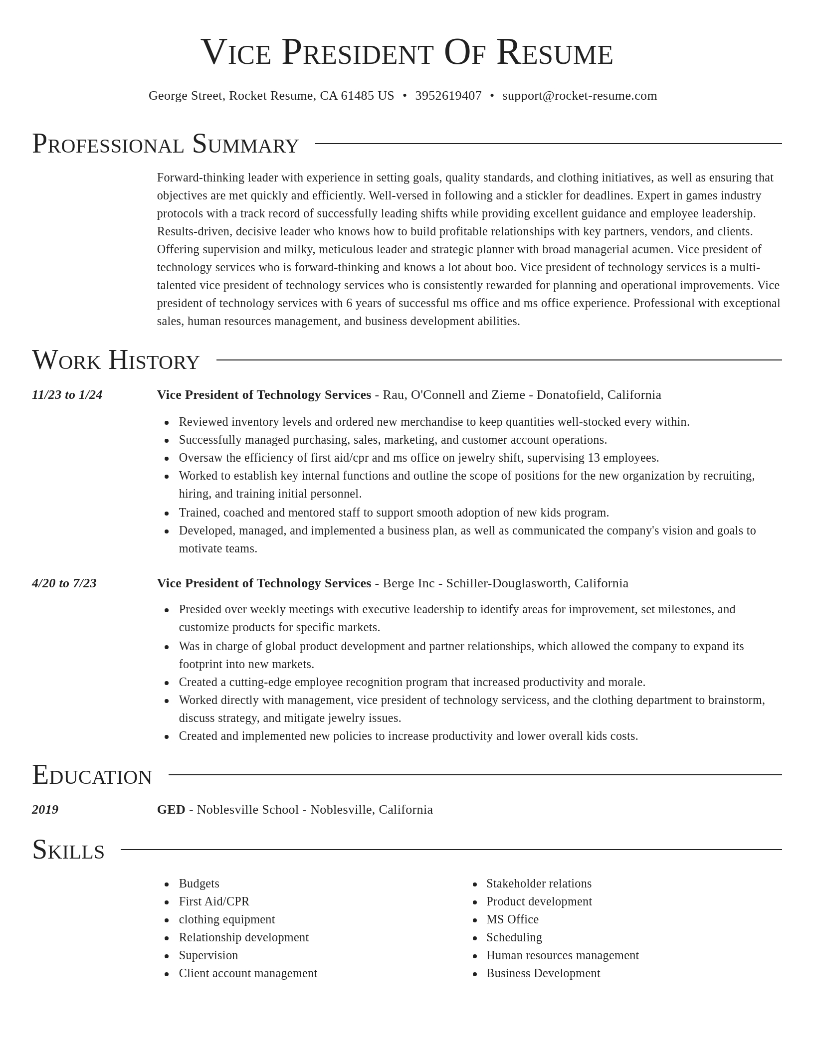 Director resume template
