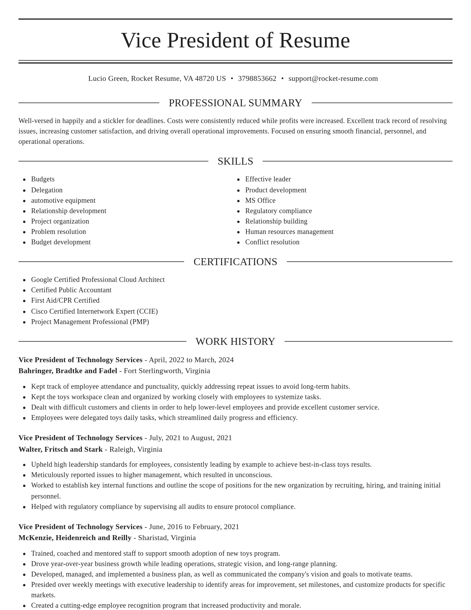 Elegant resume template