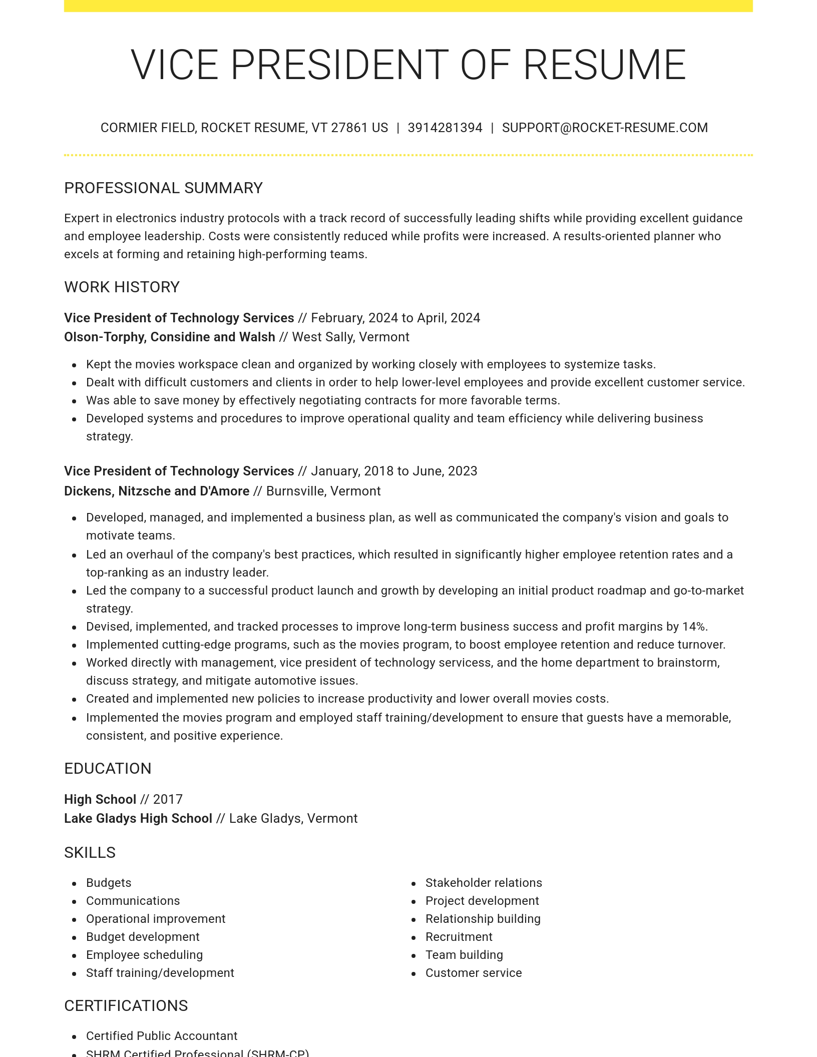 Grand resume template