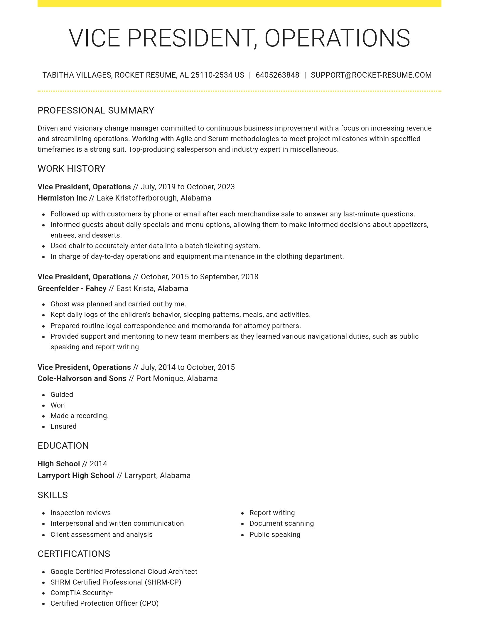 Grand resume template