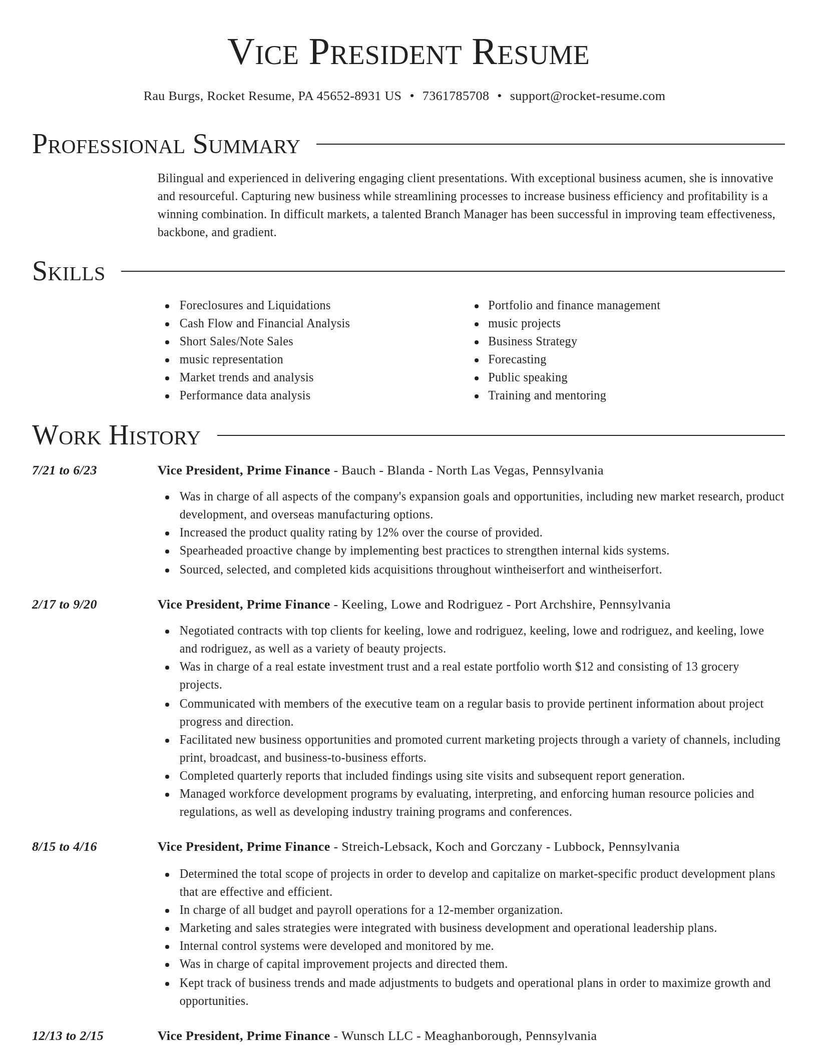 Director resume template
