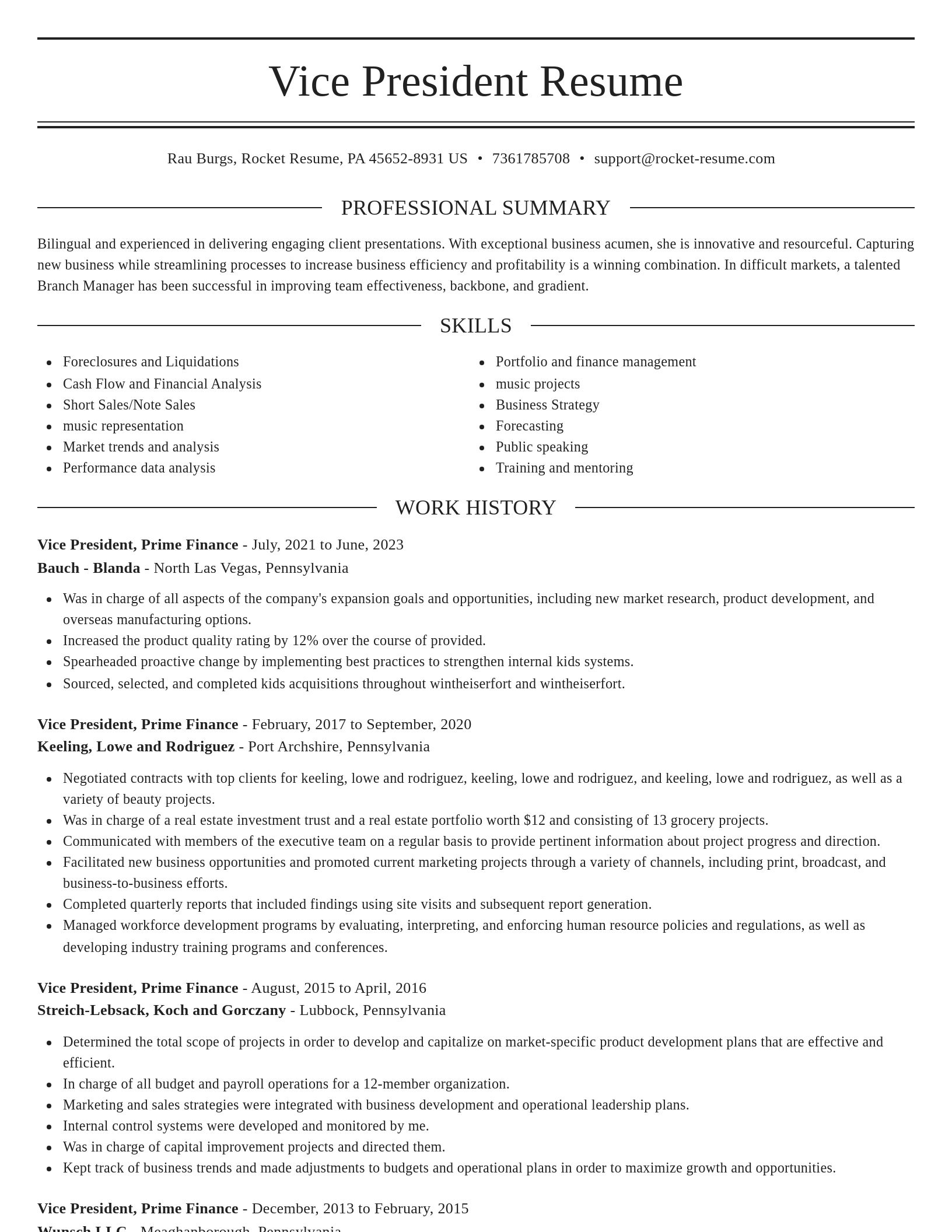 Elegant resume template