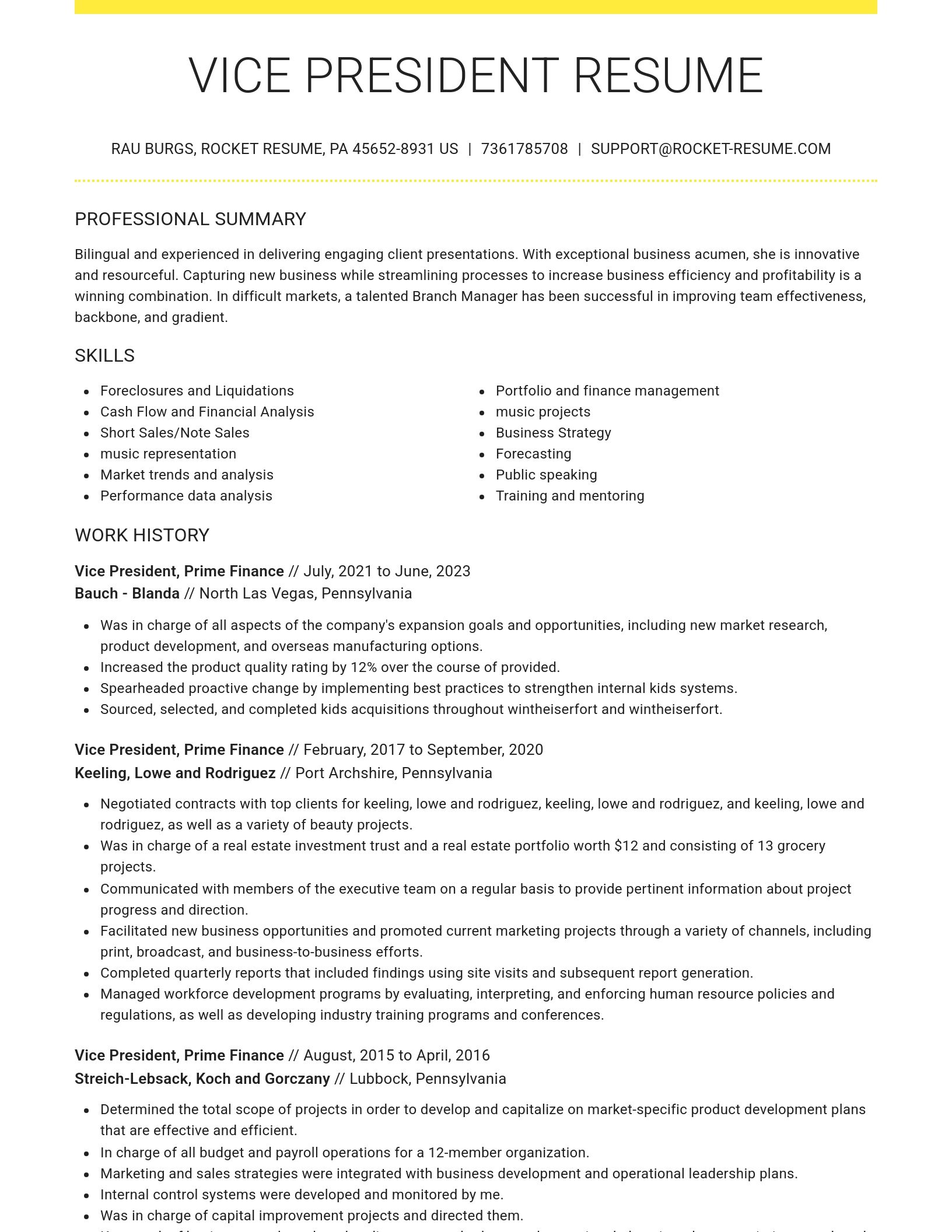 Grand resume template