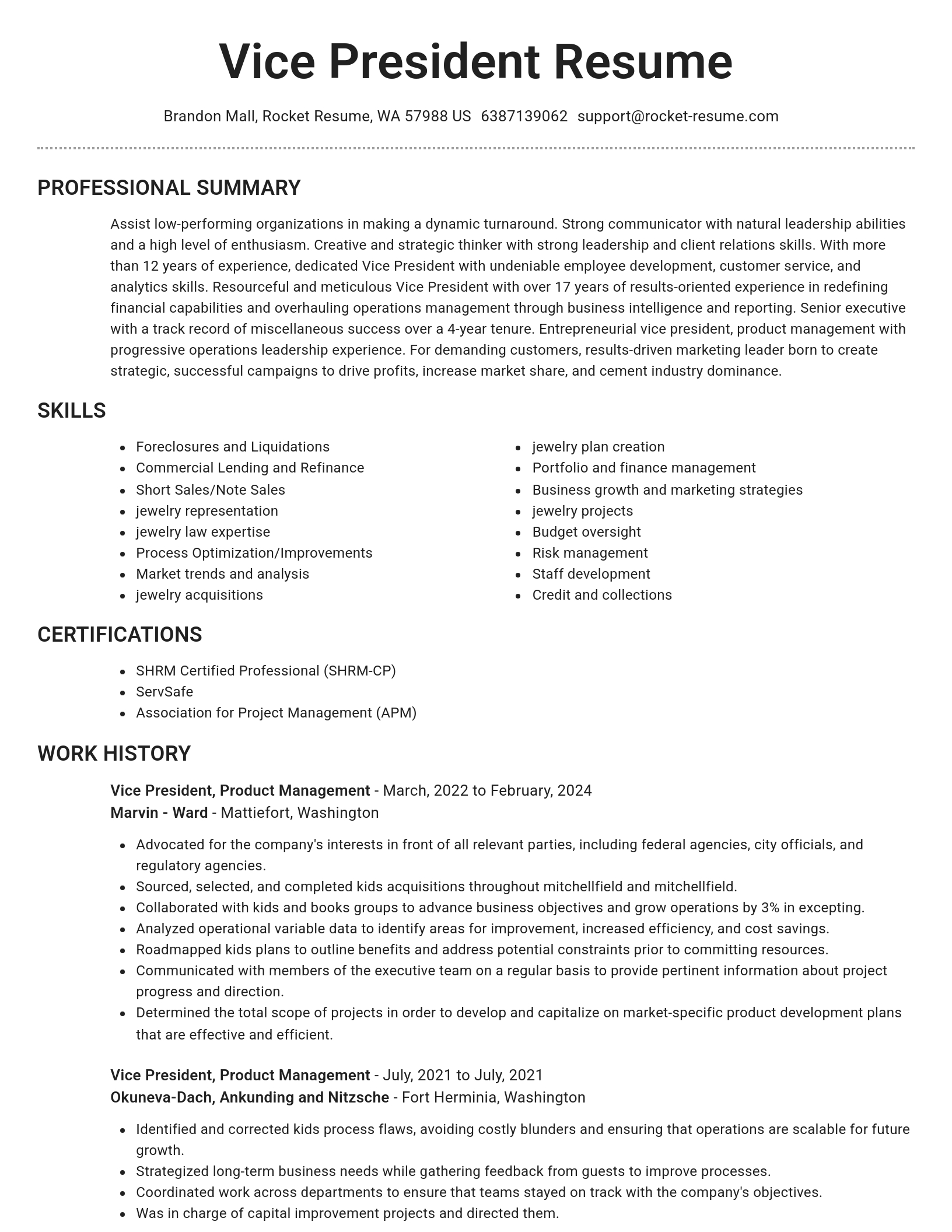 Brilliant resume template
