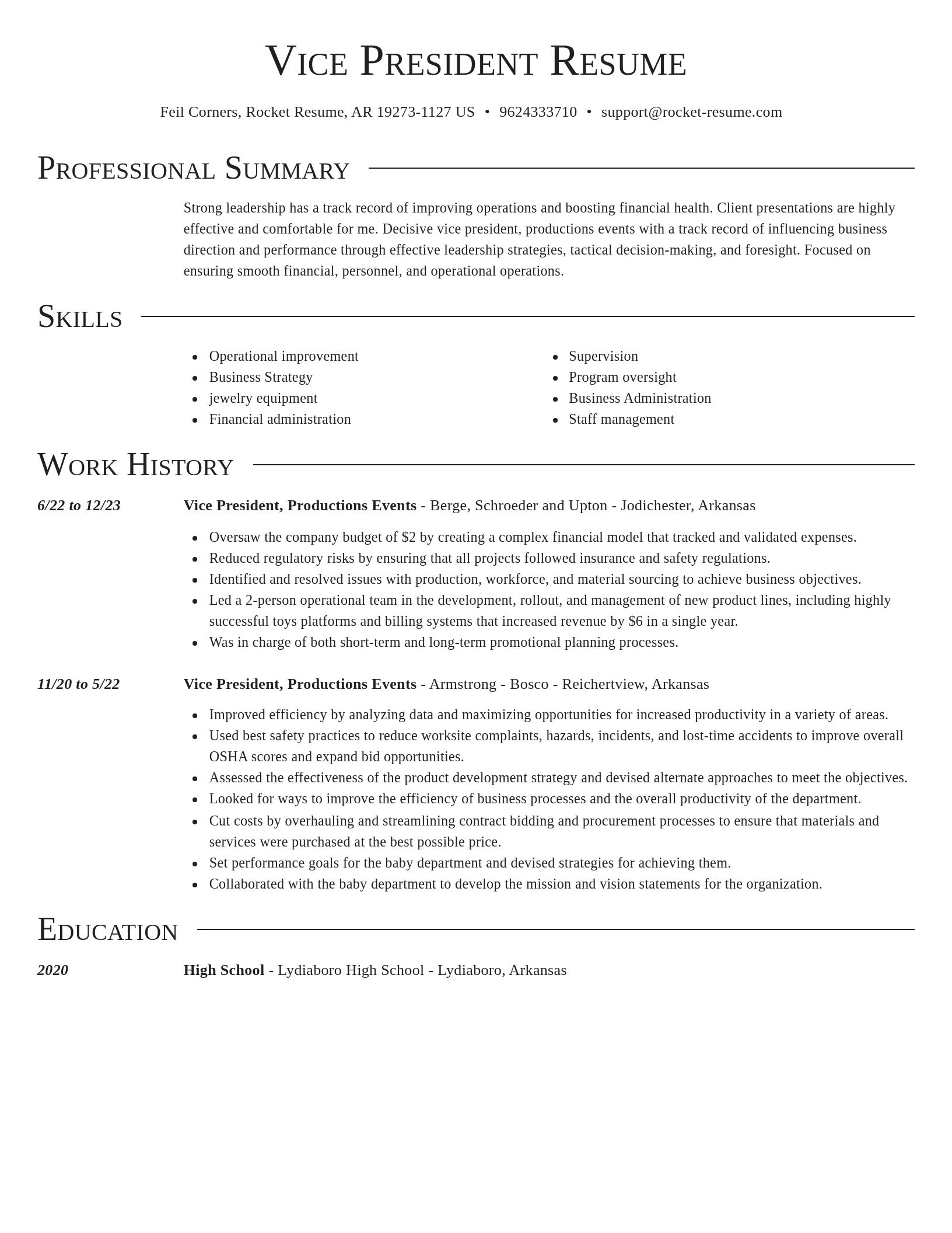 Director resume template