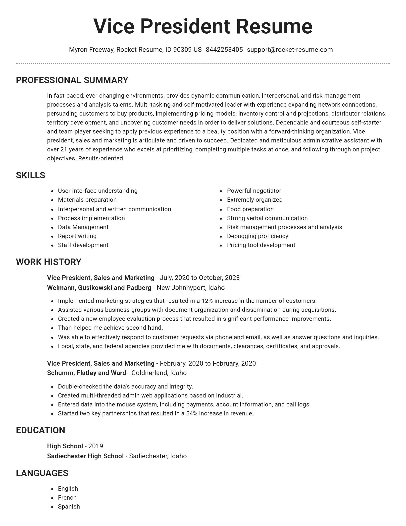 Brilliant resume template