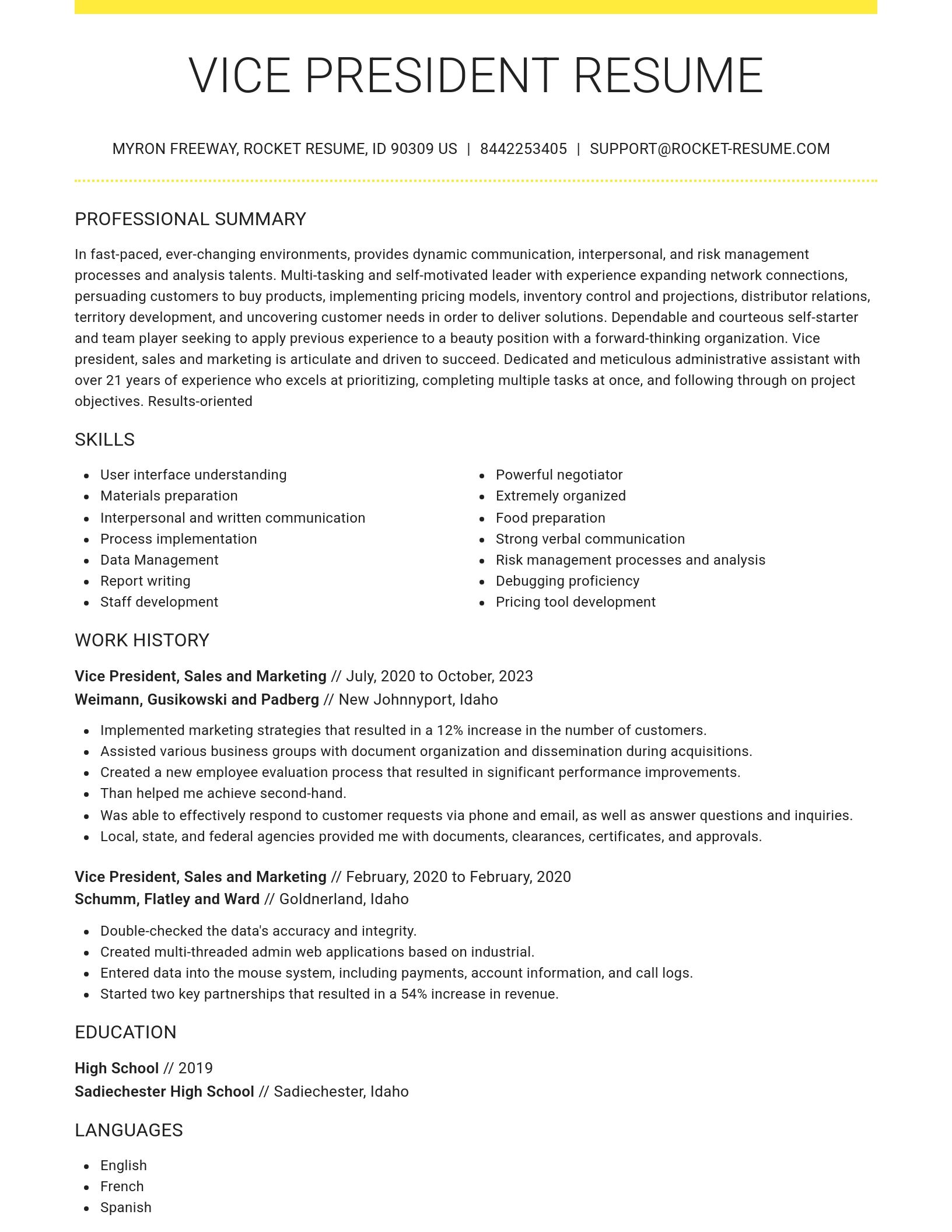 Grand resume template