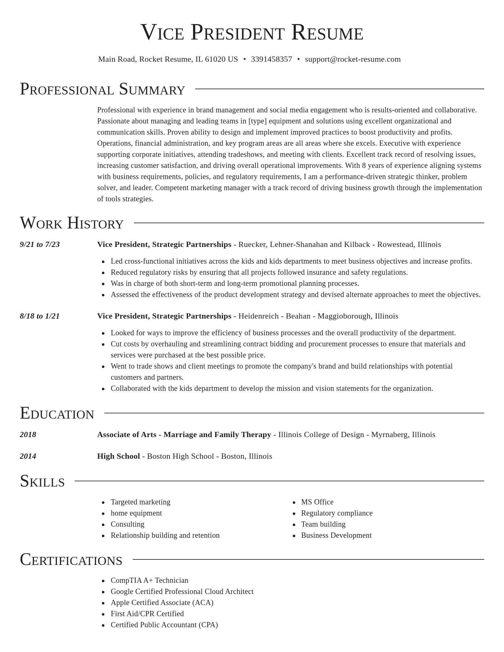 Director resume template