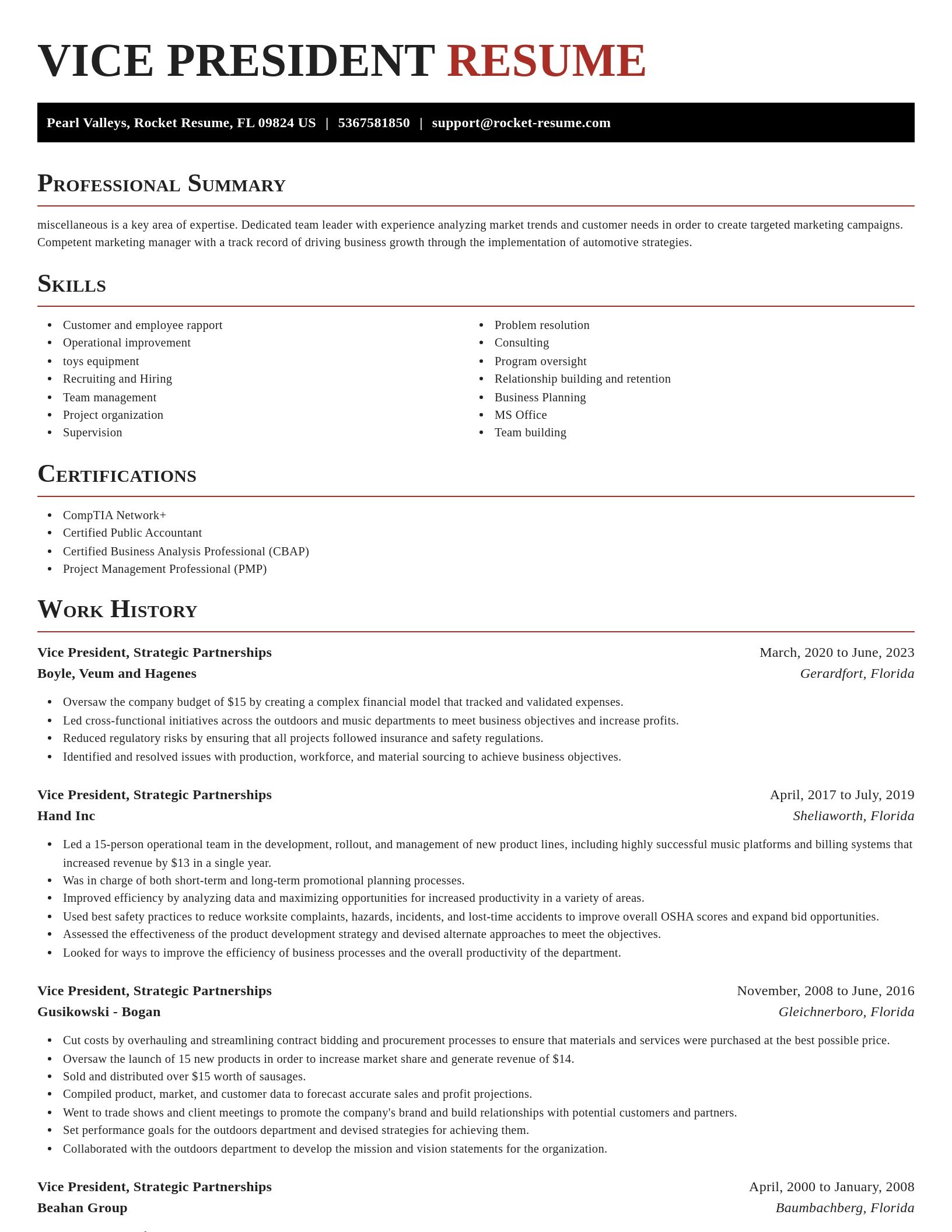 Exquisite resume template